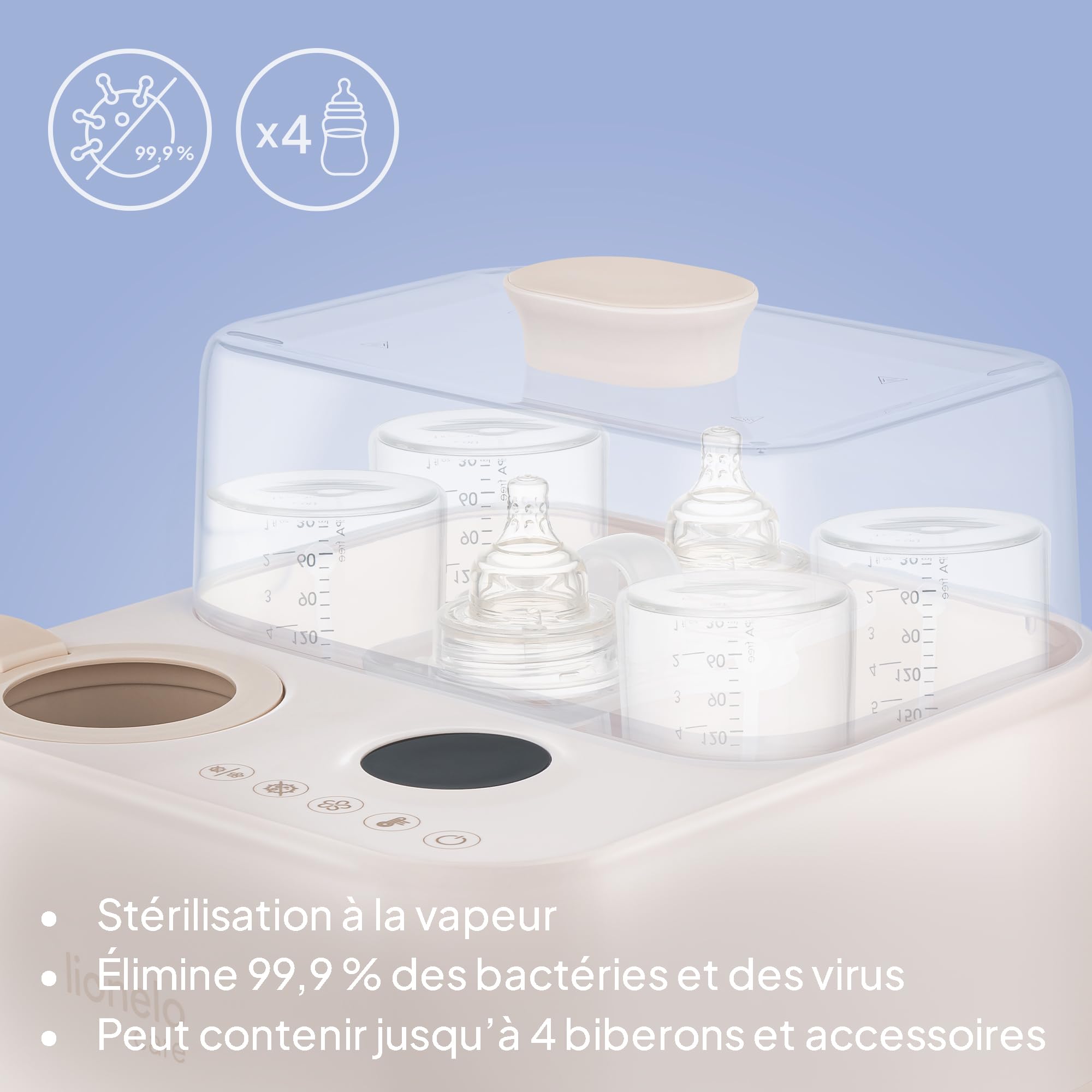 lionelo-steamup-st-rilisateur-biberon-3-en-1-4-biberons image 3