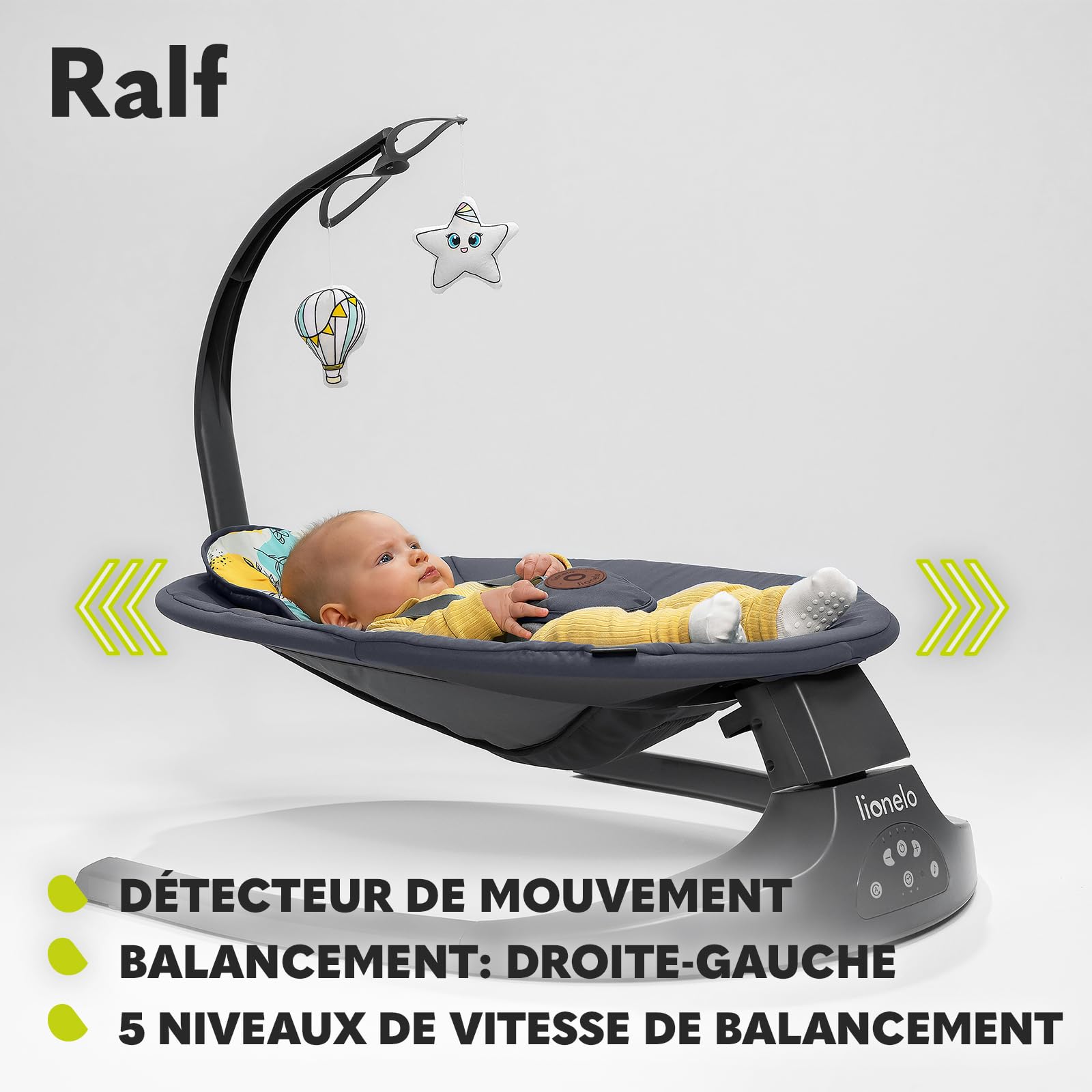 lionelo-ralf-transat-balancelle-b-b-grey-graphite-2en1 image 6