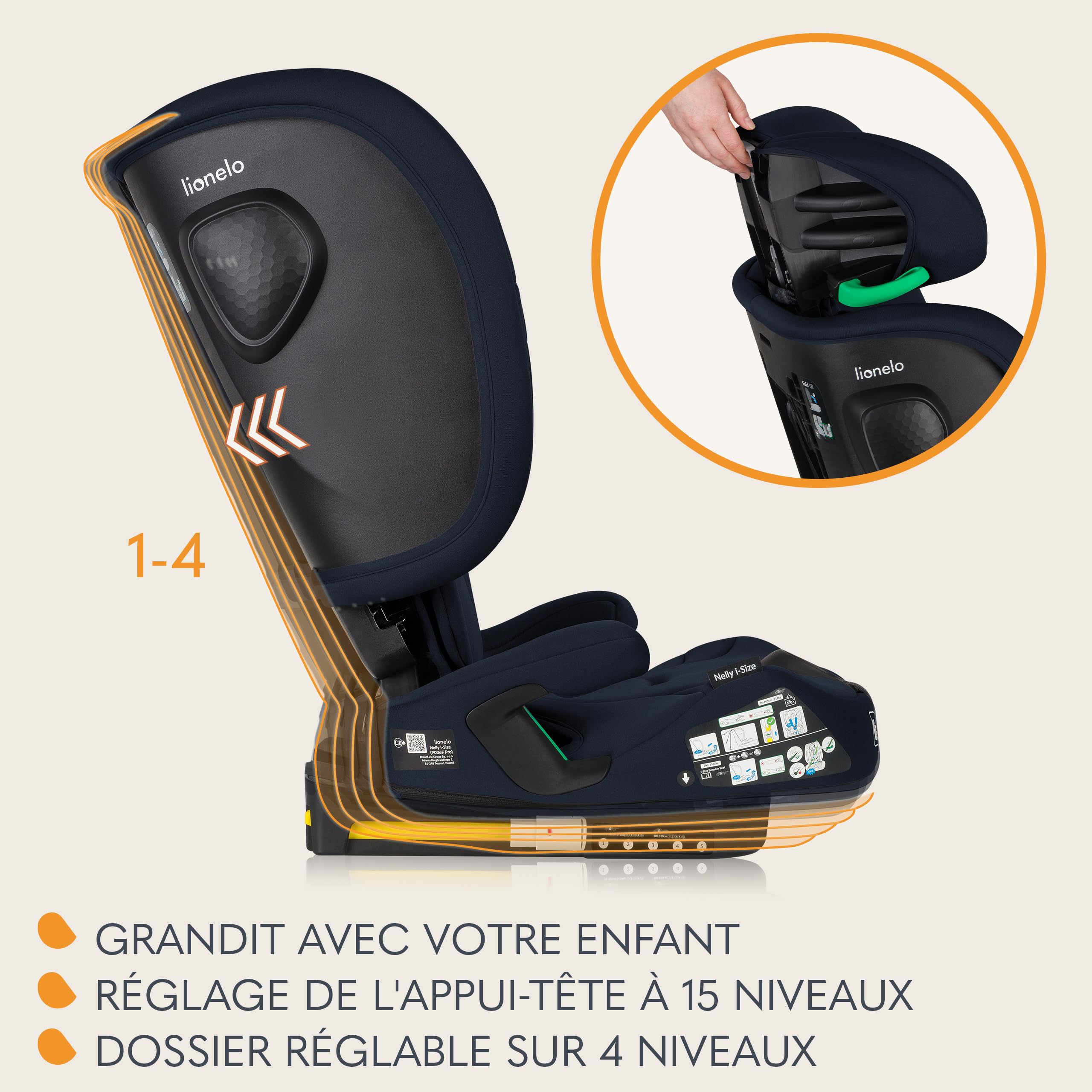 lionelo-nelly-i-size-si-ge-auto-bleu-pliable-isofix image 5