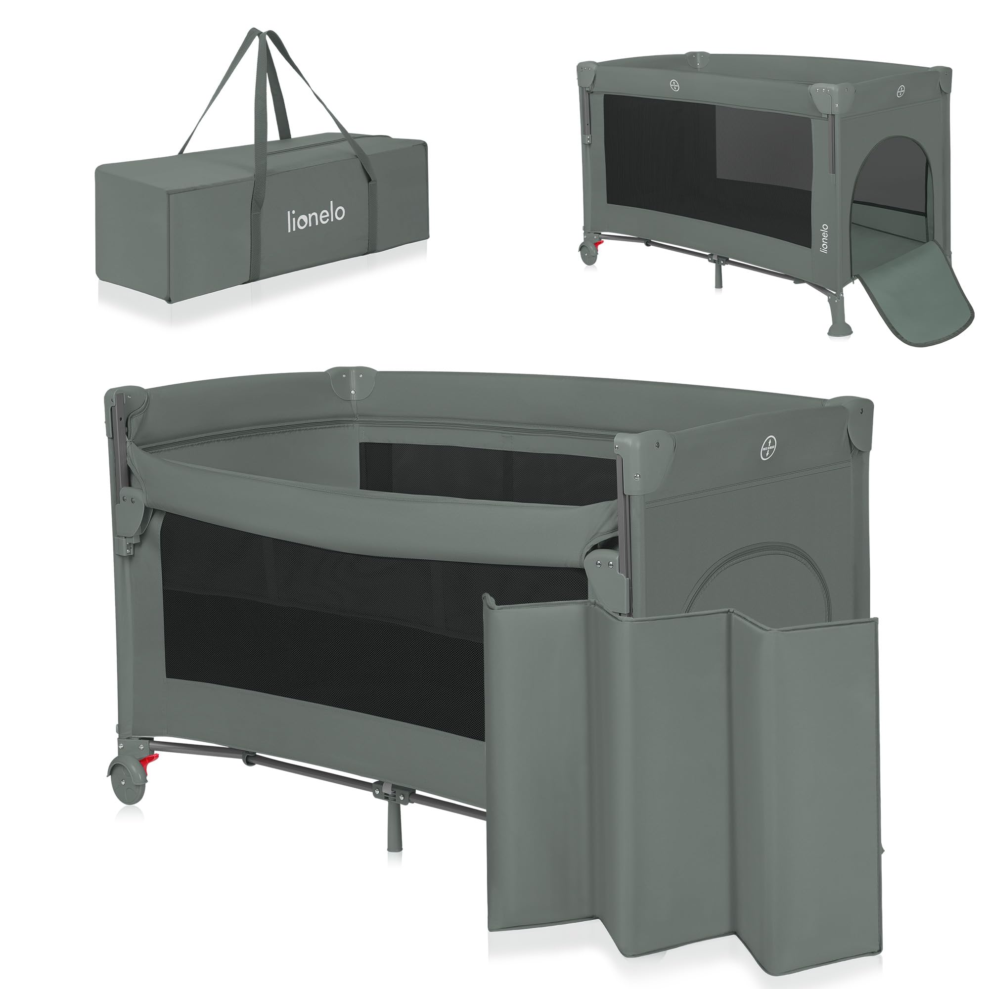 lionelo-ellen-lit-voyage-cododo-vert-3en1-2-hauteurs image 1