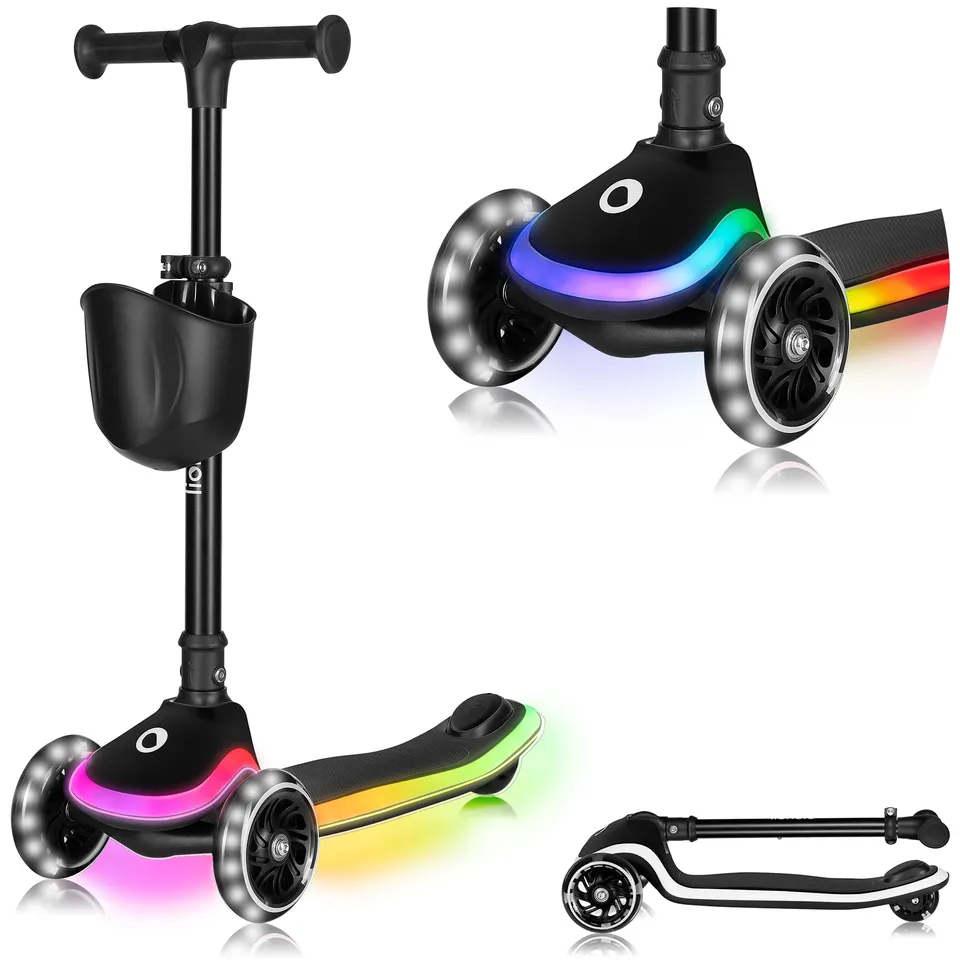 lionelo-mey-trottinette-3-roues-noir-led-50-kg-panier image 1