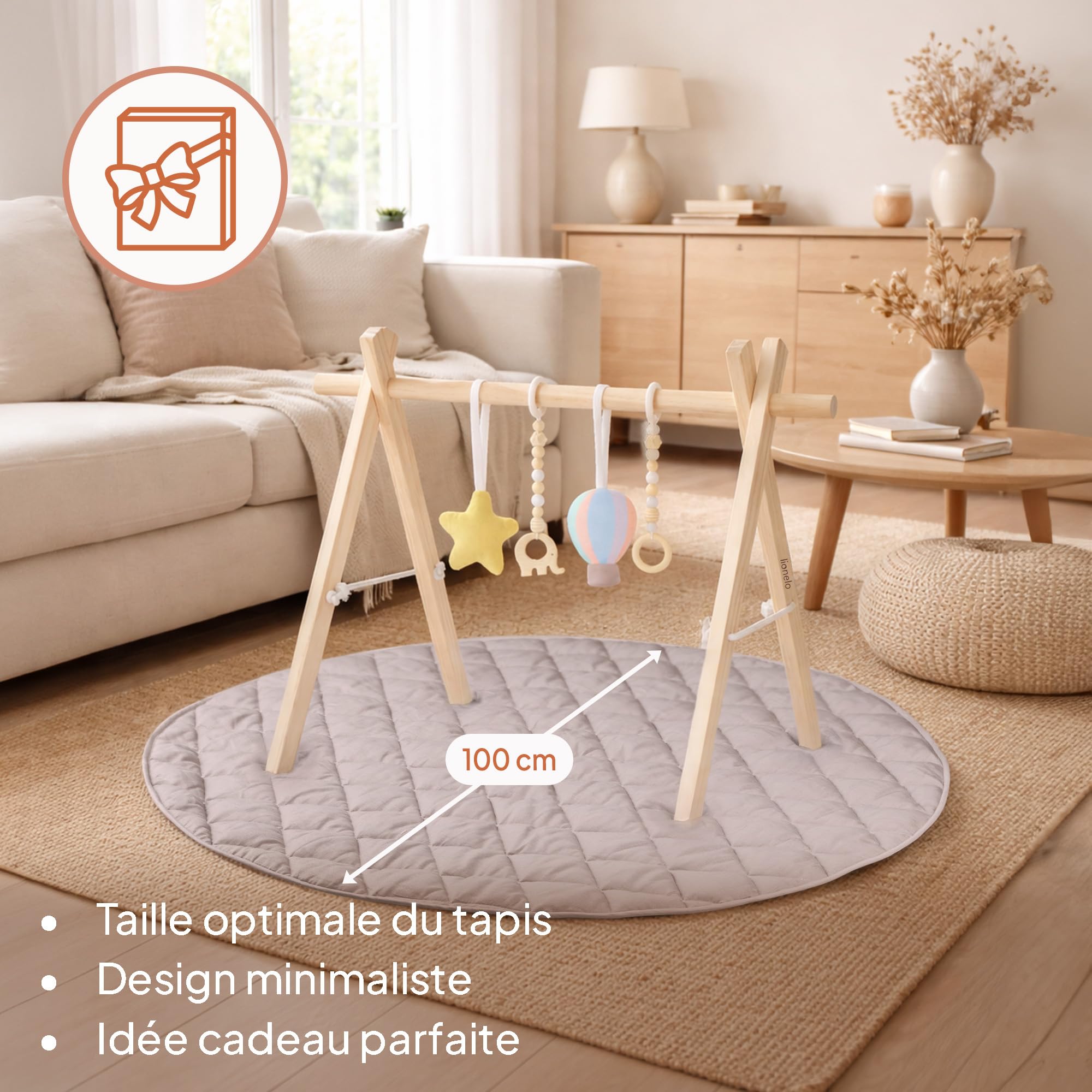 lionelo-anis-tapis-d-veil-arche-jeu-coton-100-cm image 8