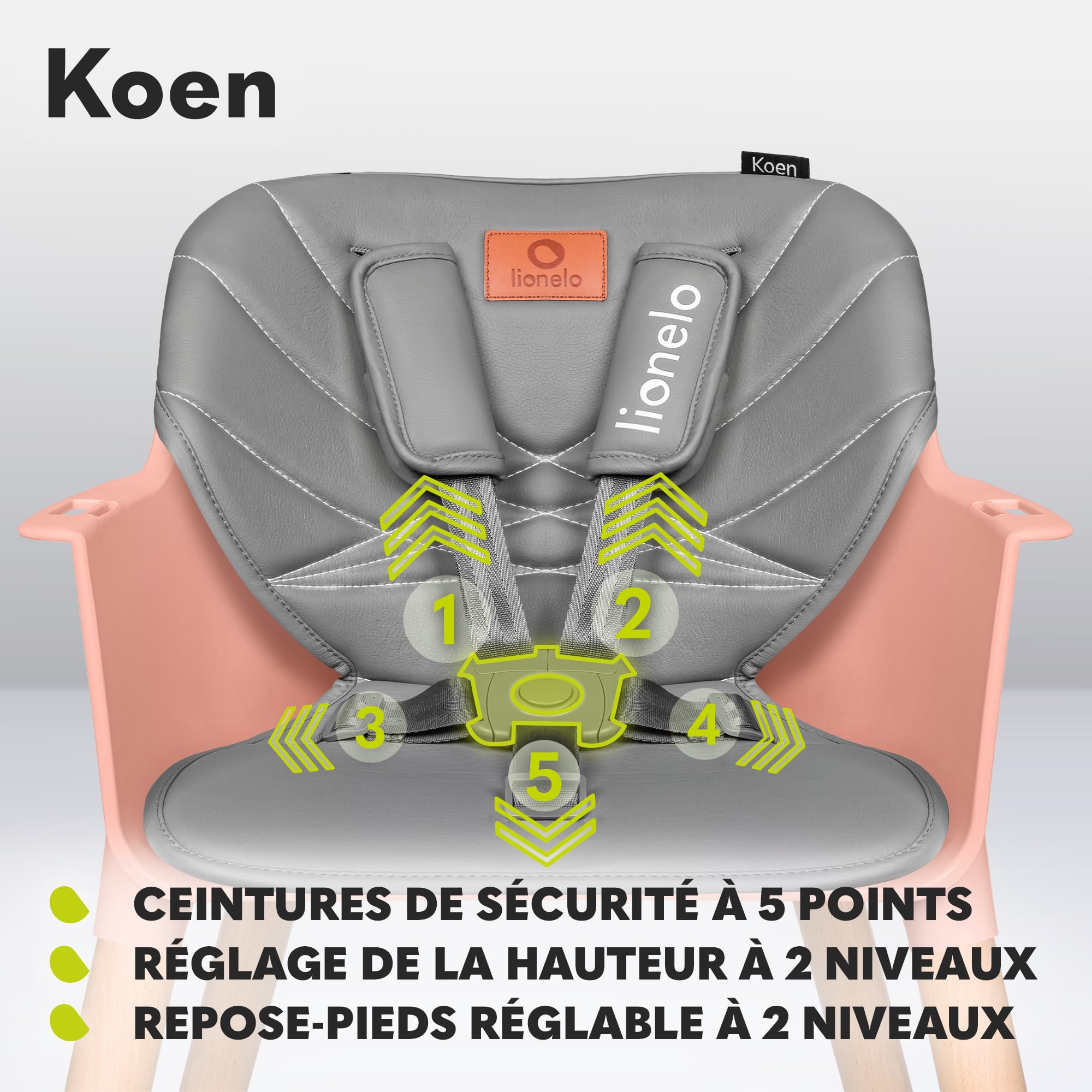 lionelo-koen-chaise-haute-b-b-2-en-1-rose-15-kg image 3