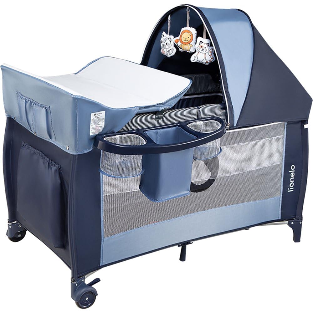 lionelo-sven-plus-lit-b-b-2-en-1-bleu-marine-0-3-ans image 4