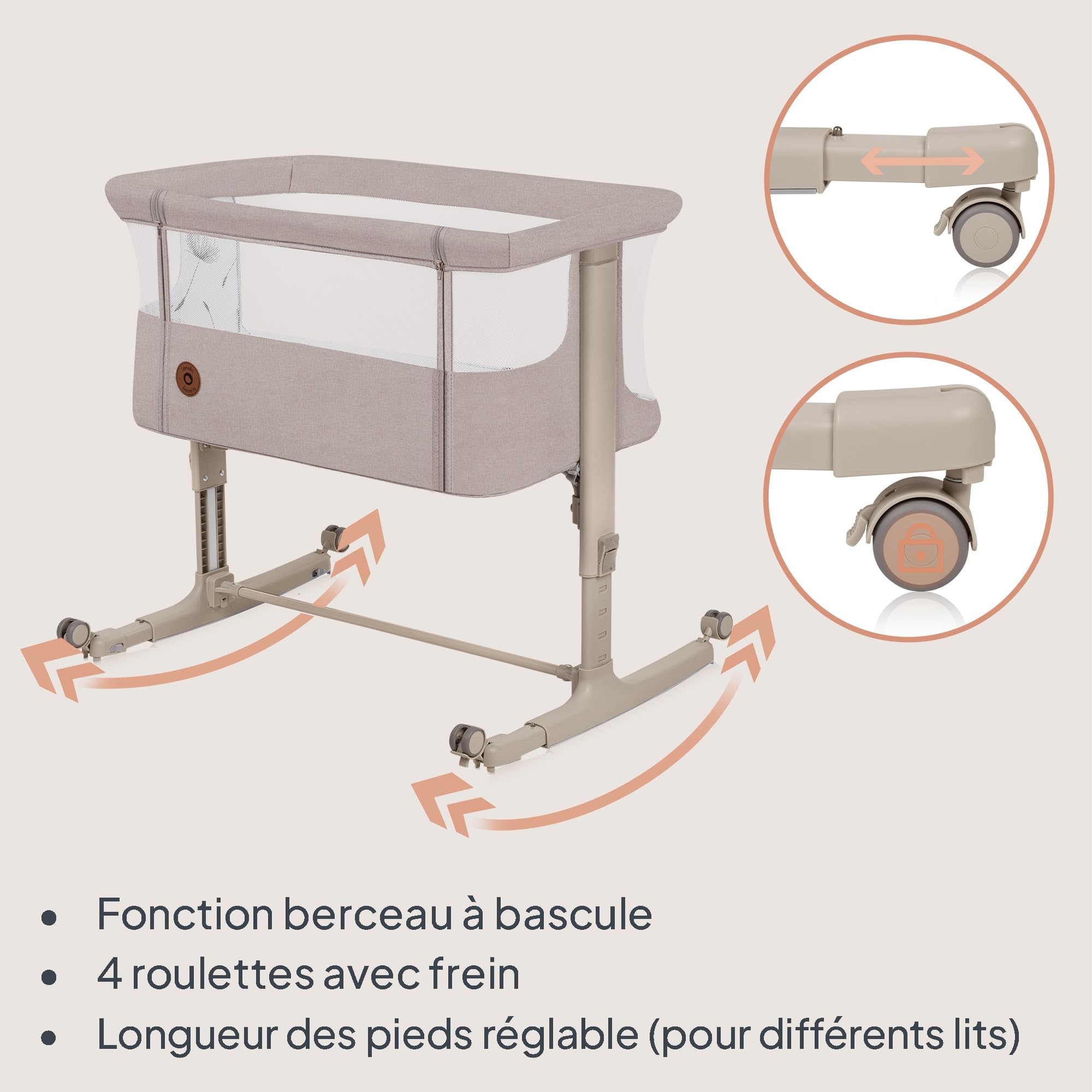 lionelo-aurora-3en1-lit-cododo-b-b-beige-caf-r-glable image 5