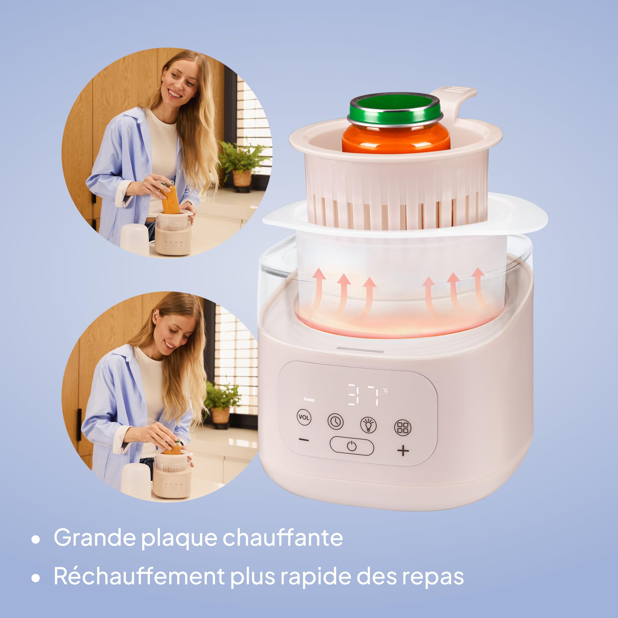 lionelo-thermup-4-0-chauffe-biberon-beige-6-en-1 image 4