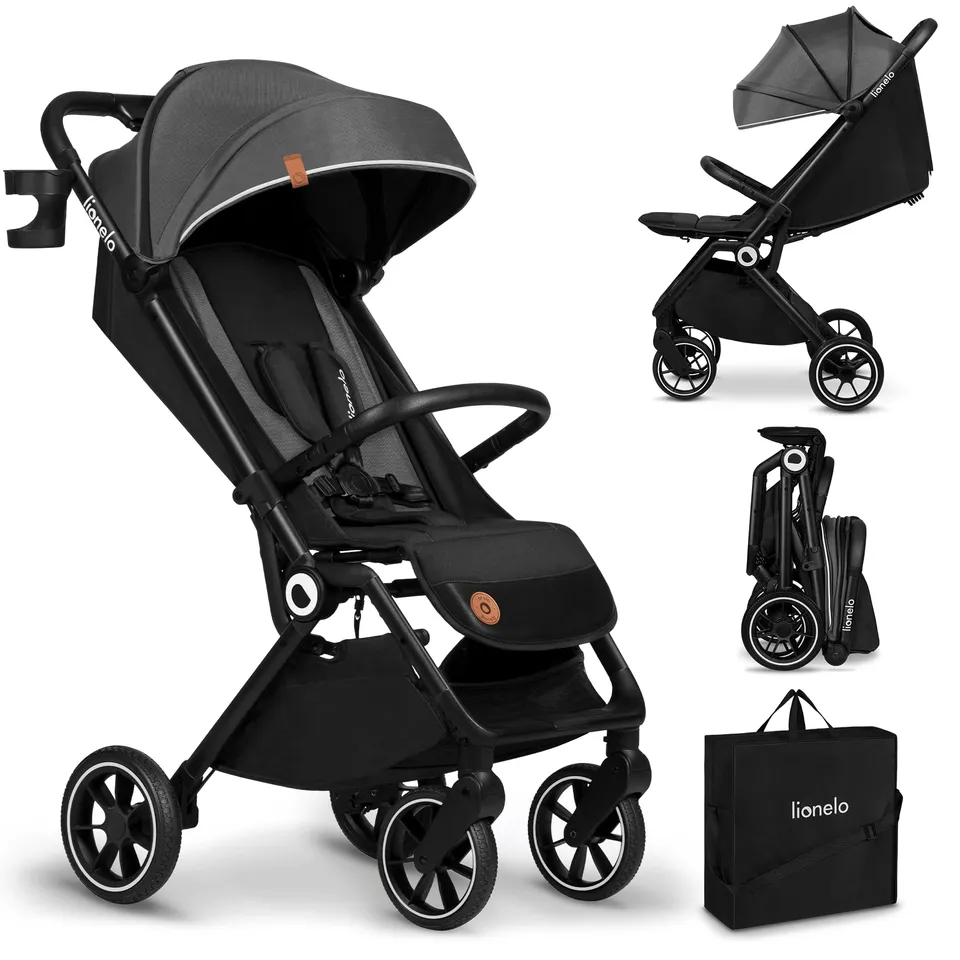 lionelo-cloe-poussette-pliable-gris-jusqu-22-kg image 1