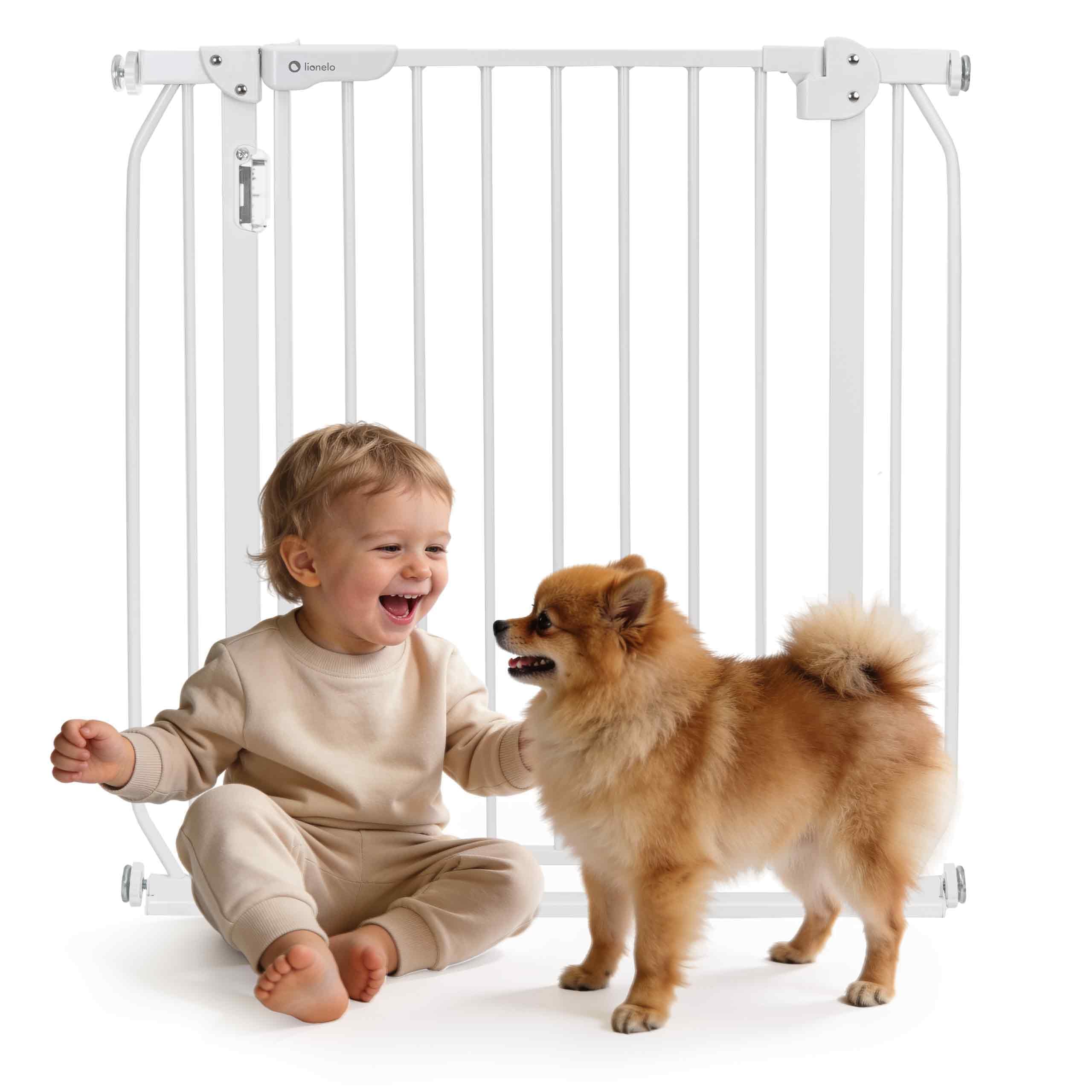 lionelo-truus-slim-barri-re-enfant-blanc-75-105-cm-led image 1