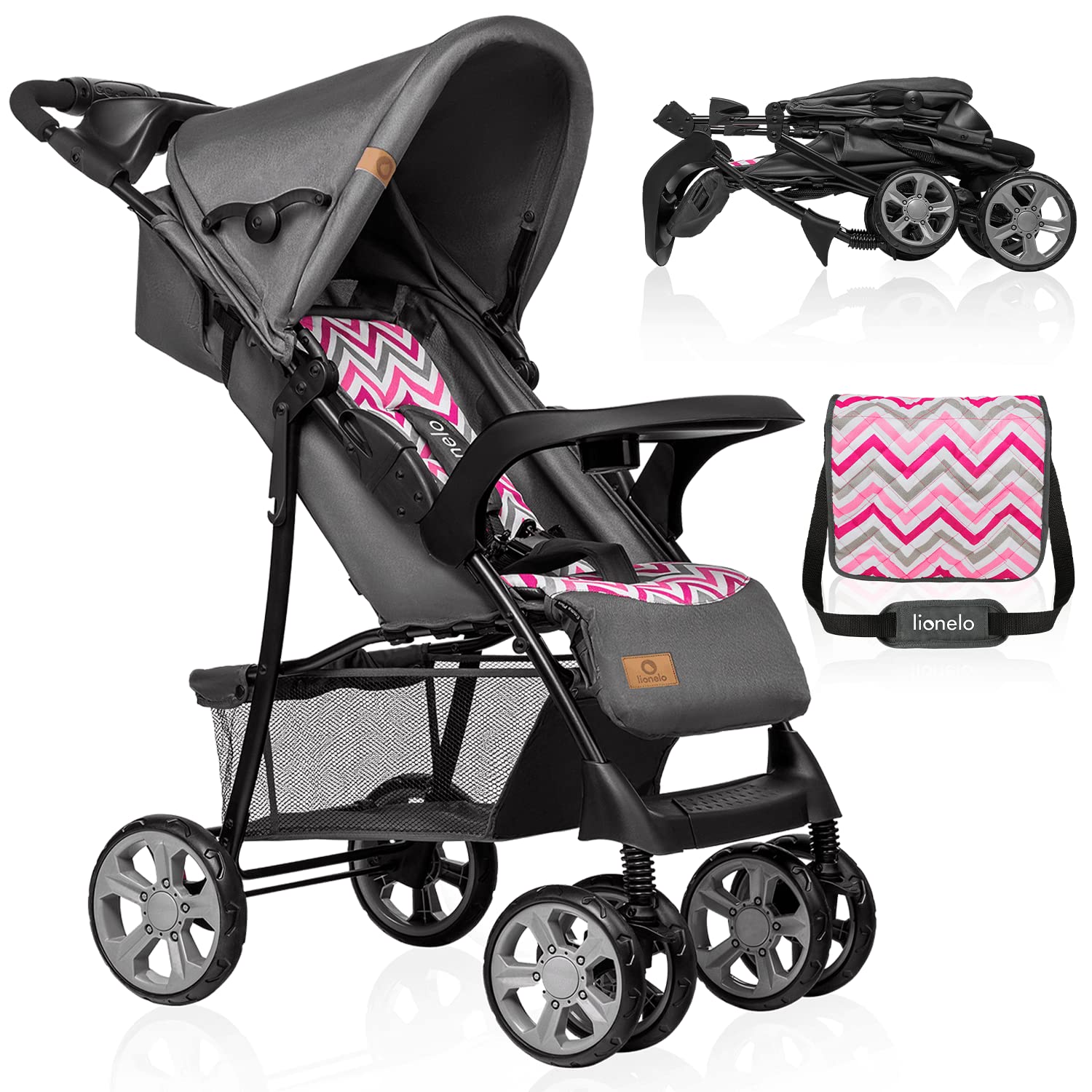 lionelo-emma-plus-poussette-b-b-rose-sunny-15-kg-sac image 1