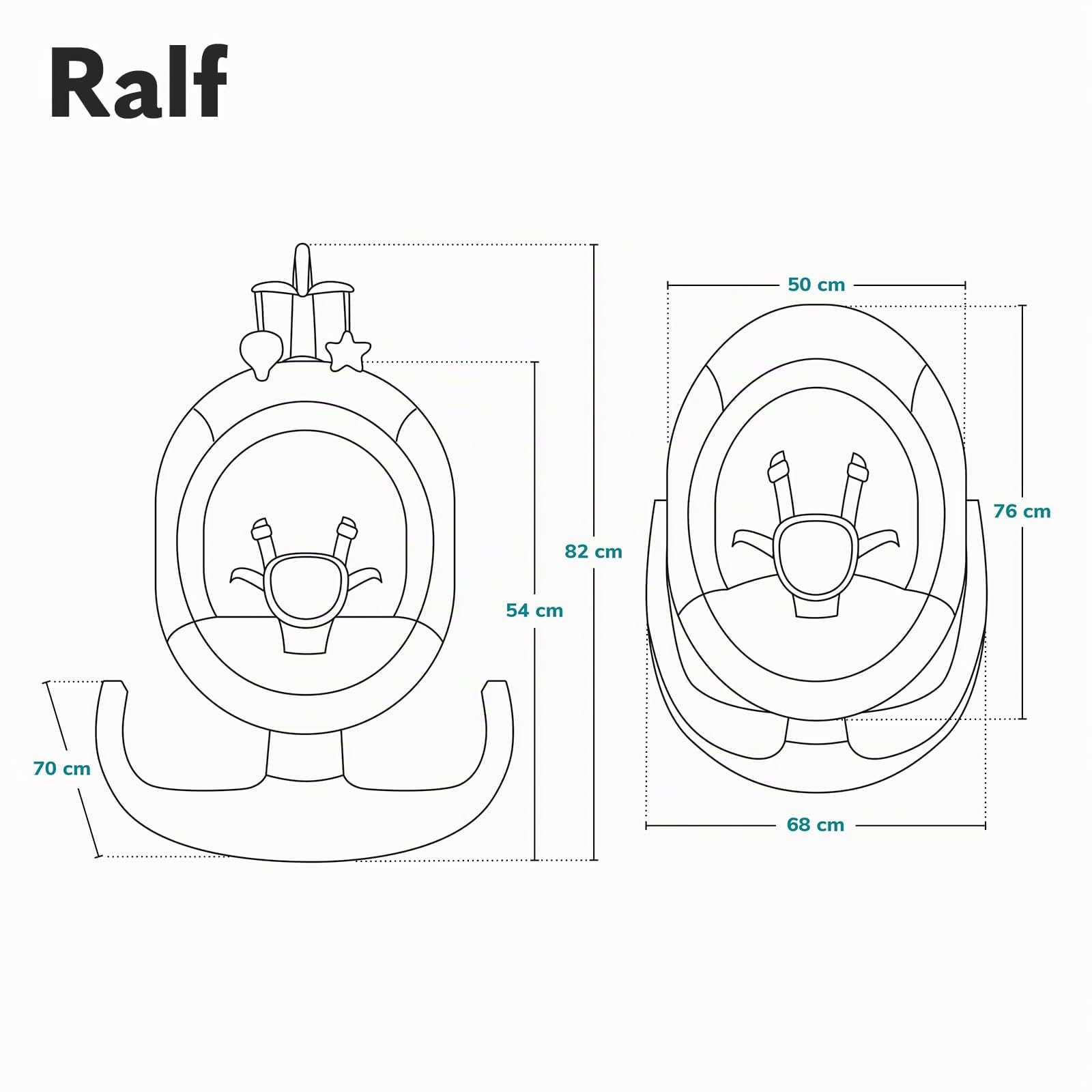 lionelo-ralf-transat-balancelle-b-b-grey-graphite-2en1 image 8