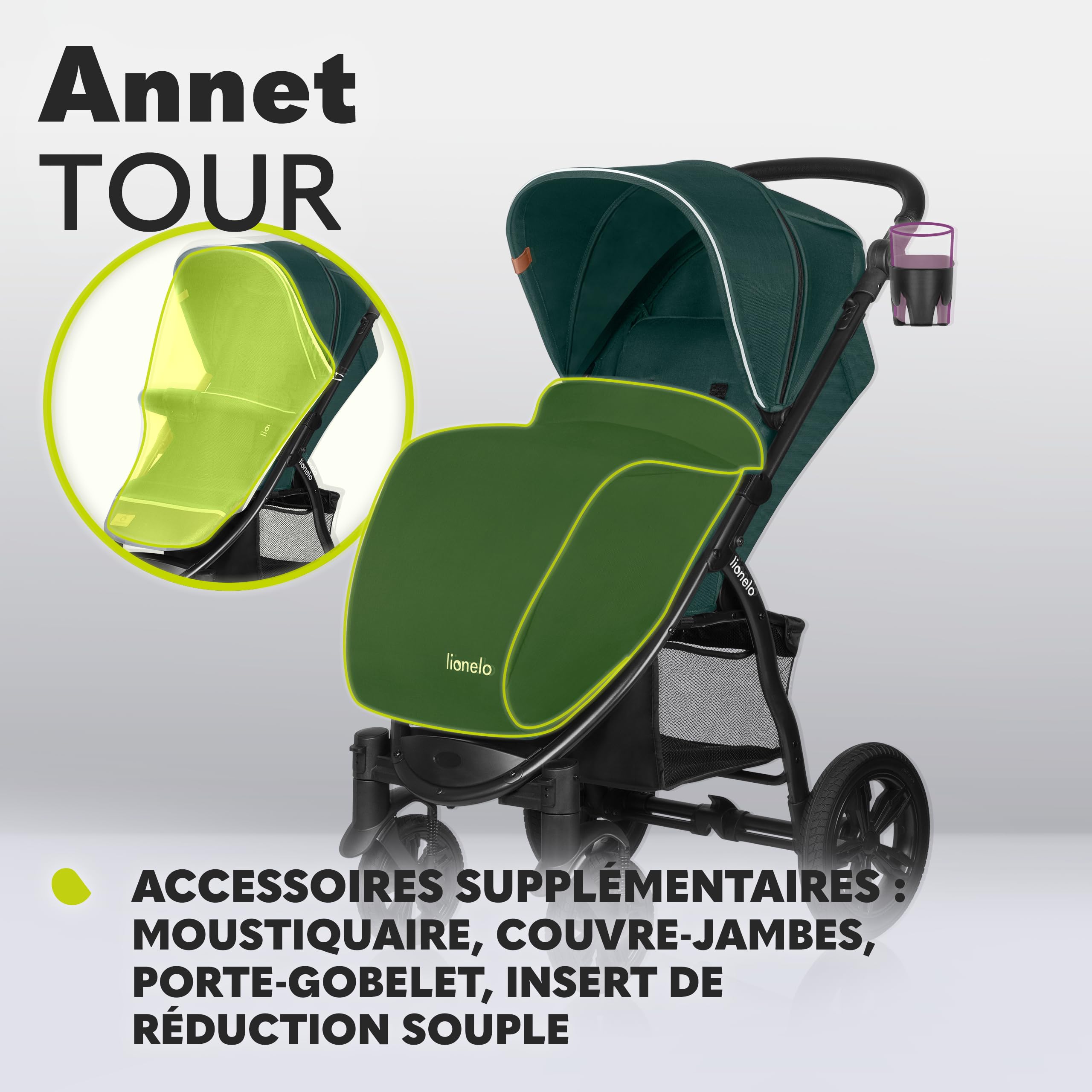 lionelo-annet-tour-poussette-canne-vert-22-kg-allong-e image 7