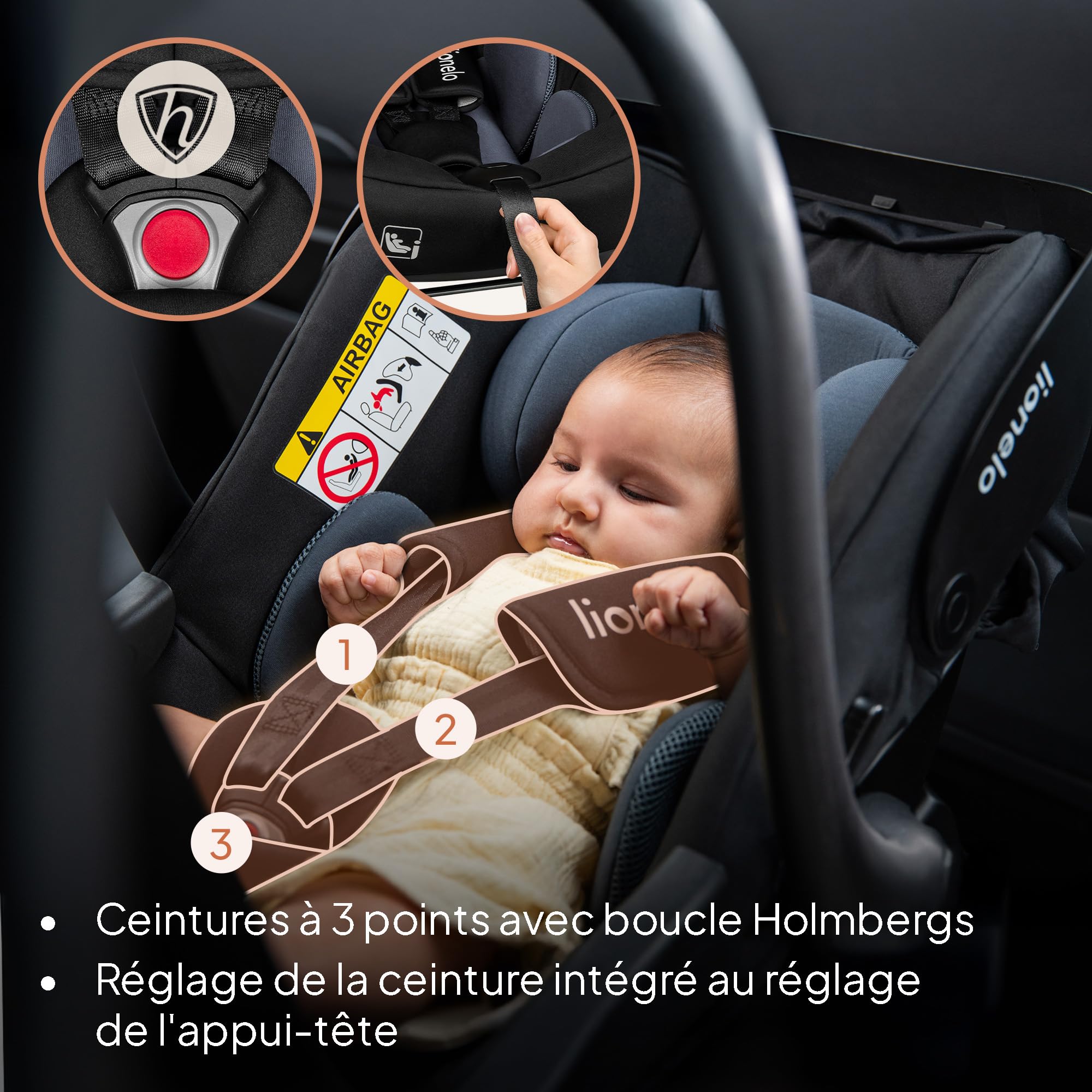 lionelo-astrid-i-size-si-ge-auto-cr-me-beige-40-87-cm-dos-route image 5