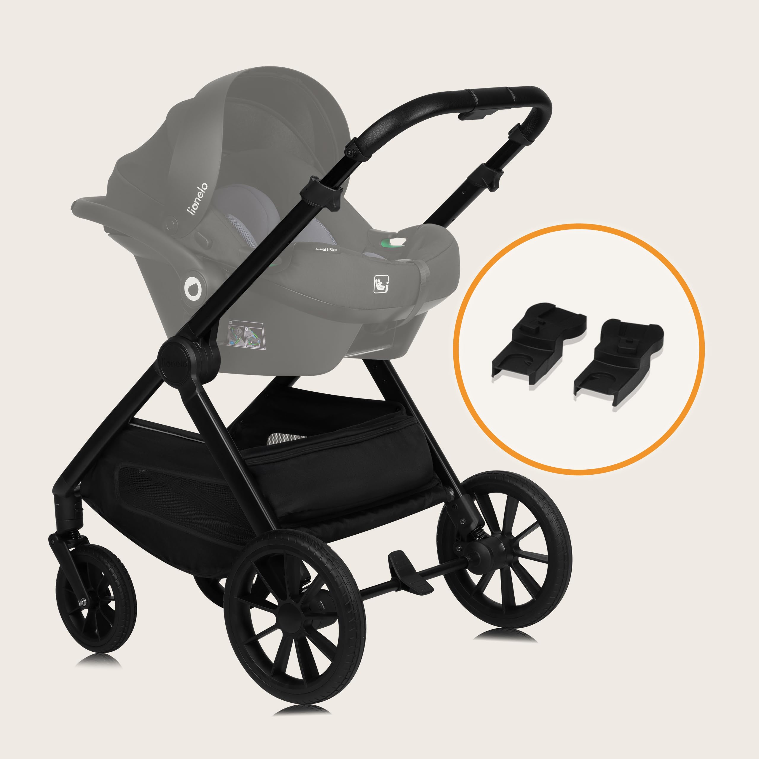 lionelo-layla-poussette-2-en-1-nacelle-noire-22-kg-upf50 image 3