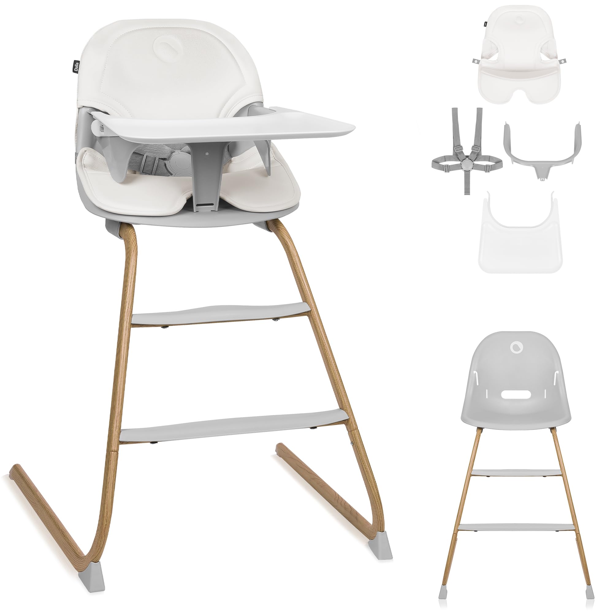 lionelo-dalia-chaise-haute-b-b-volutive-natural-2-en-1 image 1