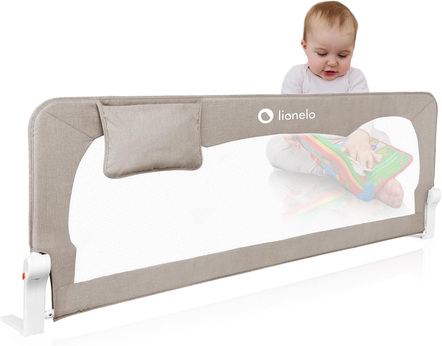 lionelo-hanna-barri-re-de-lit-beige-clair-66-cm-pliable image 1