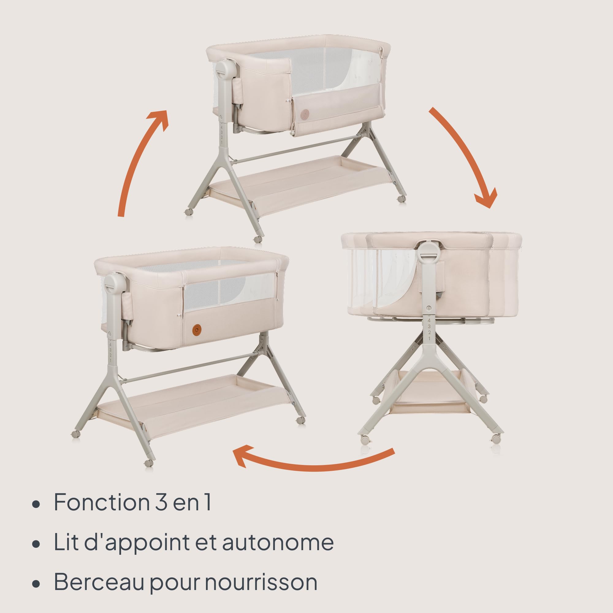 lionelo-leonie-plus-lit-cododo-beige-3-en-1-avec-matelas image 3
