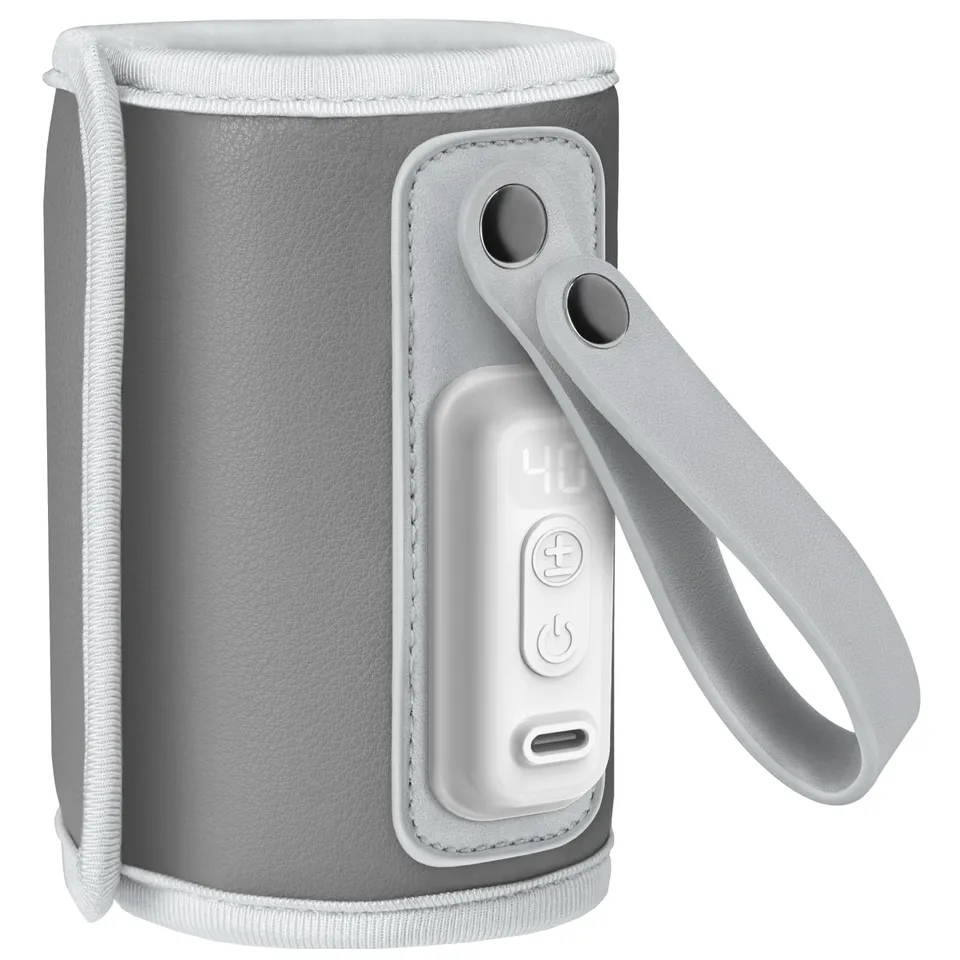 lionelo-thermup-go-chauffe-biberon-portable-usb-c-gris-silver-5-modes image 1