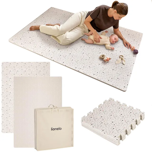 lionelo-yoka-tapis-jeu-puzzle-beige-173x116-cm image 1