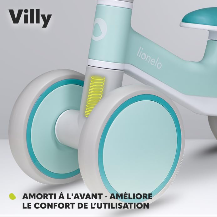 lionelo-villy-draisienne-4-roues-turquoise-1-3-ans-30-kg image 6