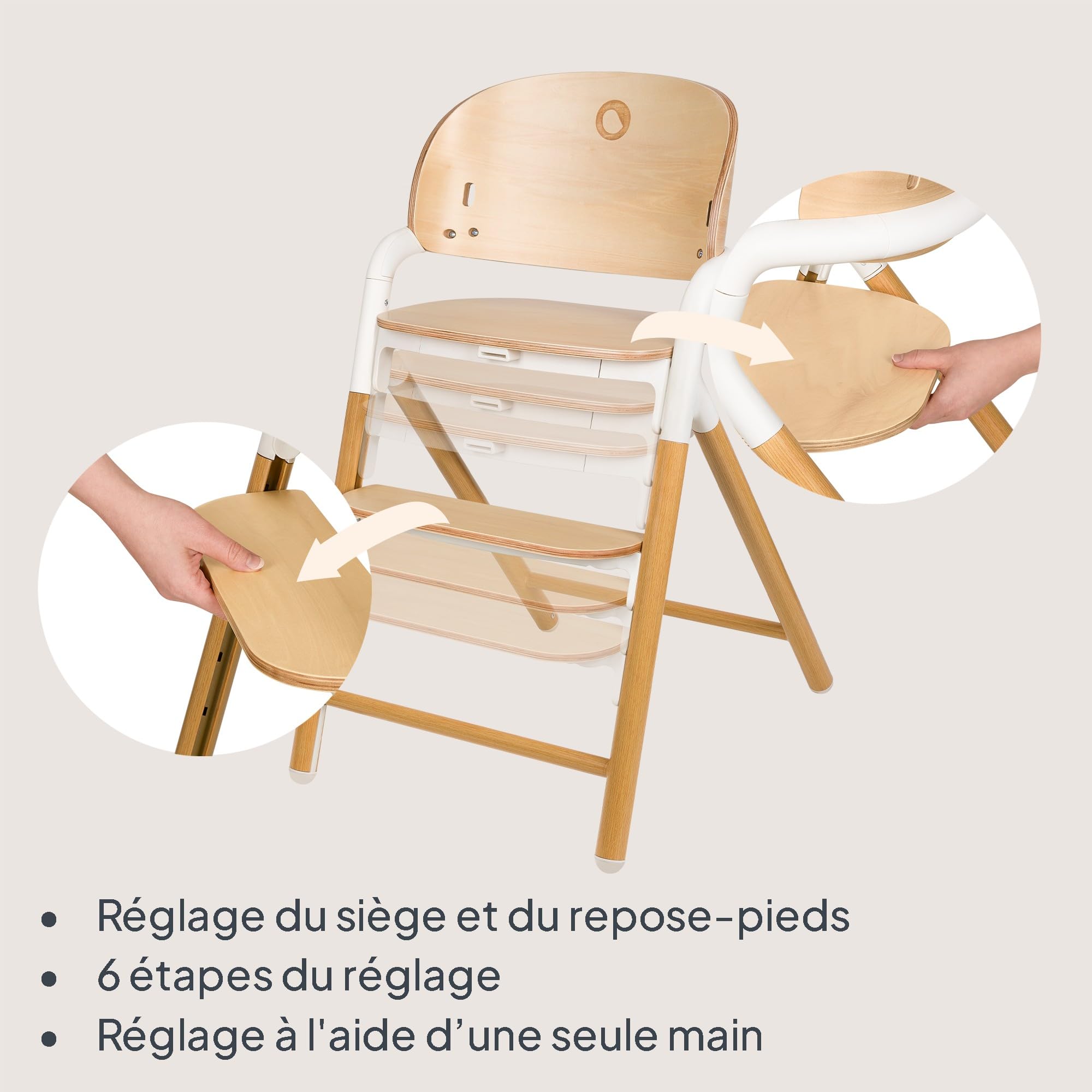 lionelo-celia-set-chaise-haute-b-b-bois-volutive-4-en-1 image 7