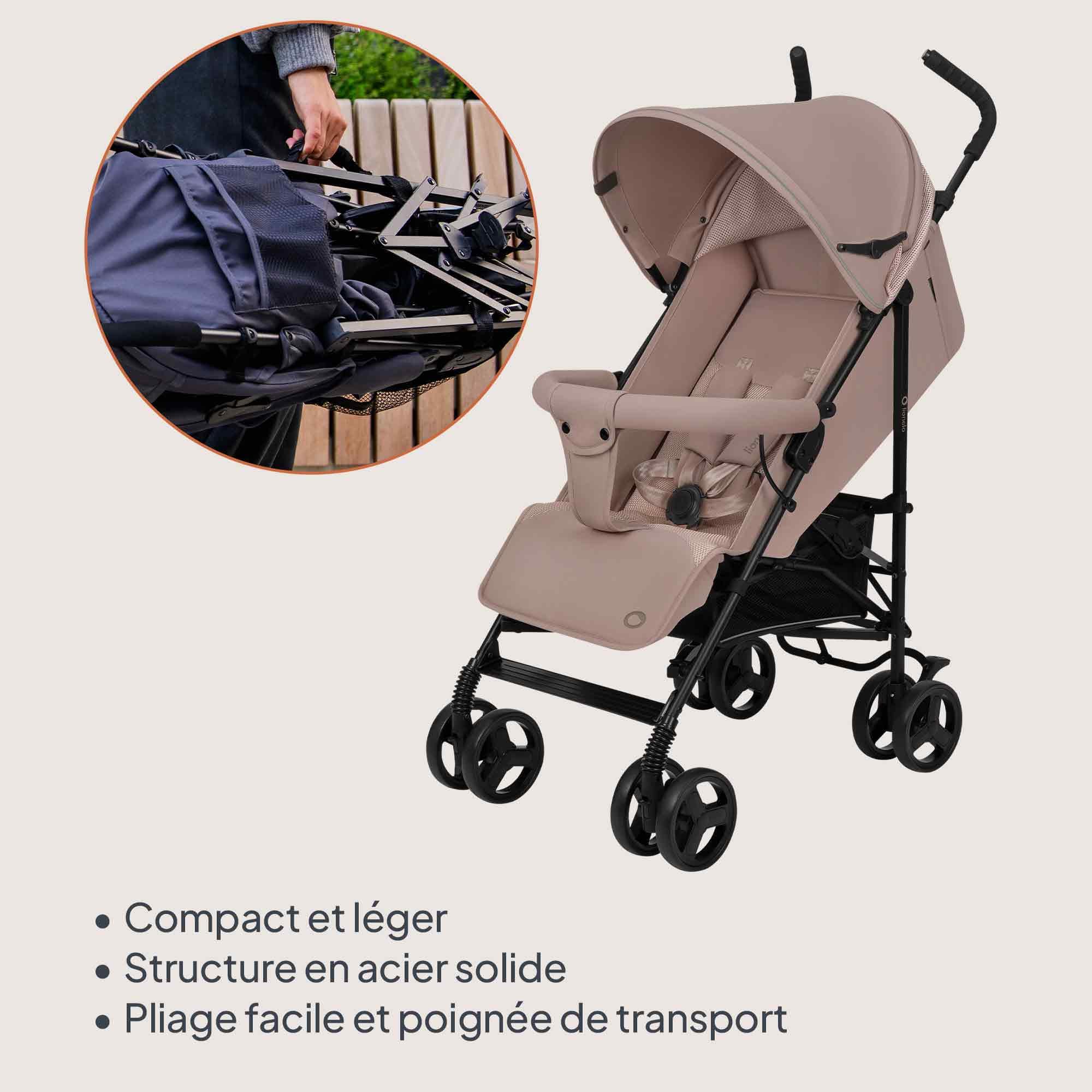 lionelo-elia-poussette-canne-beige-taupe-15-kg image 2