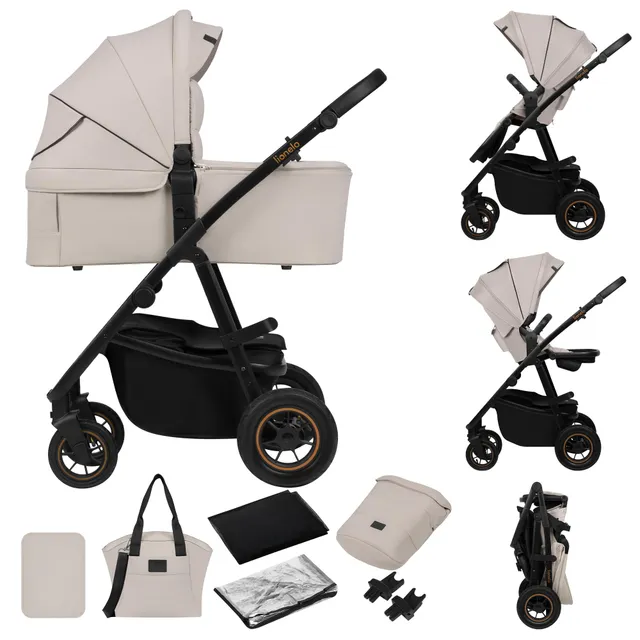 lionelo-amber-plus-poussette-2-en-1-beige-22-kg-nacelle-xxl image 1