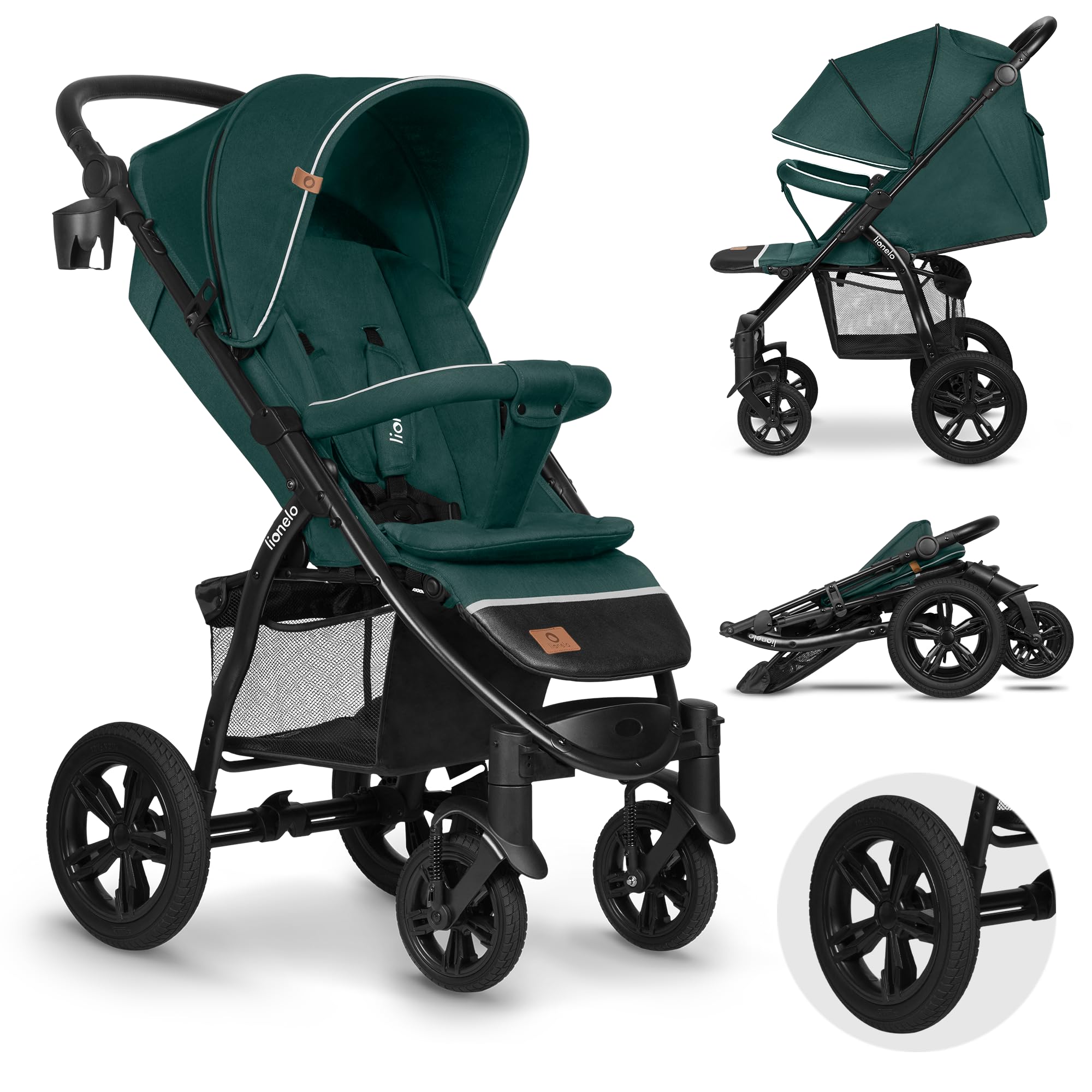 lionelo-annet-tour-poussette-canne-vert-22-kg-allong-e image 1