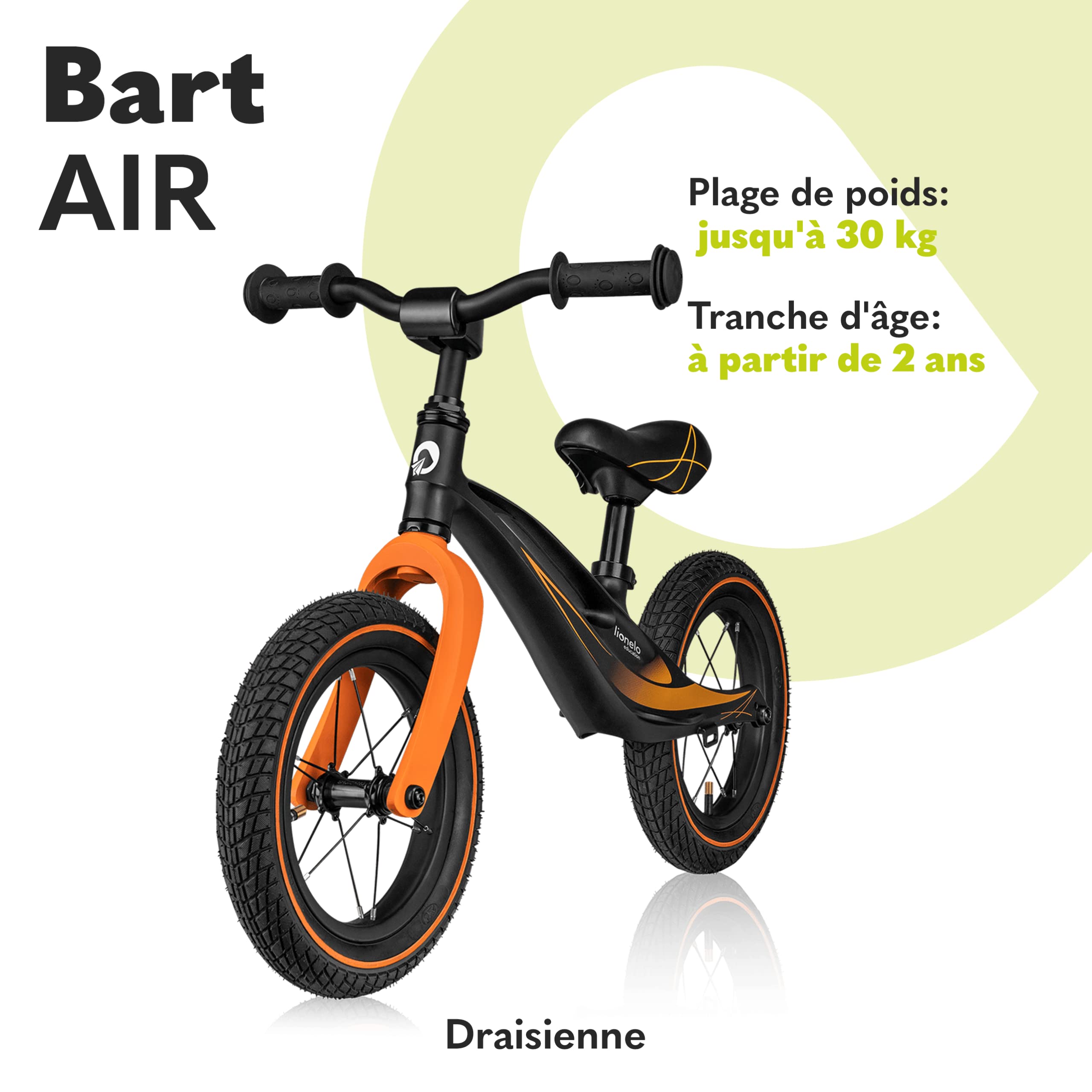 lionelo-bart-air-draisienne-sans-p-dales-sporty-black-magn-sium image 2