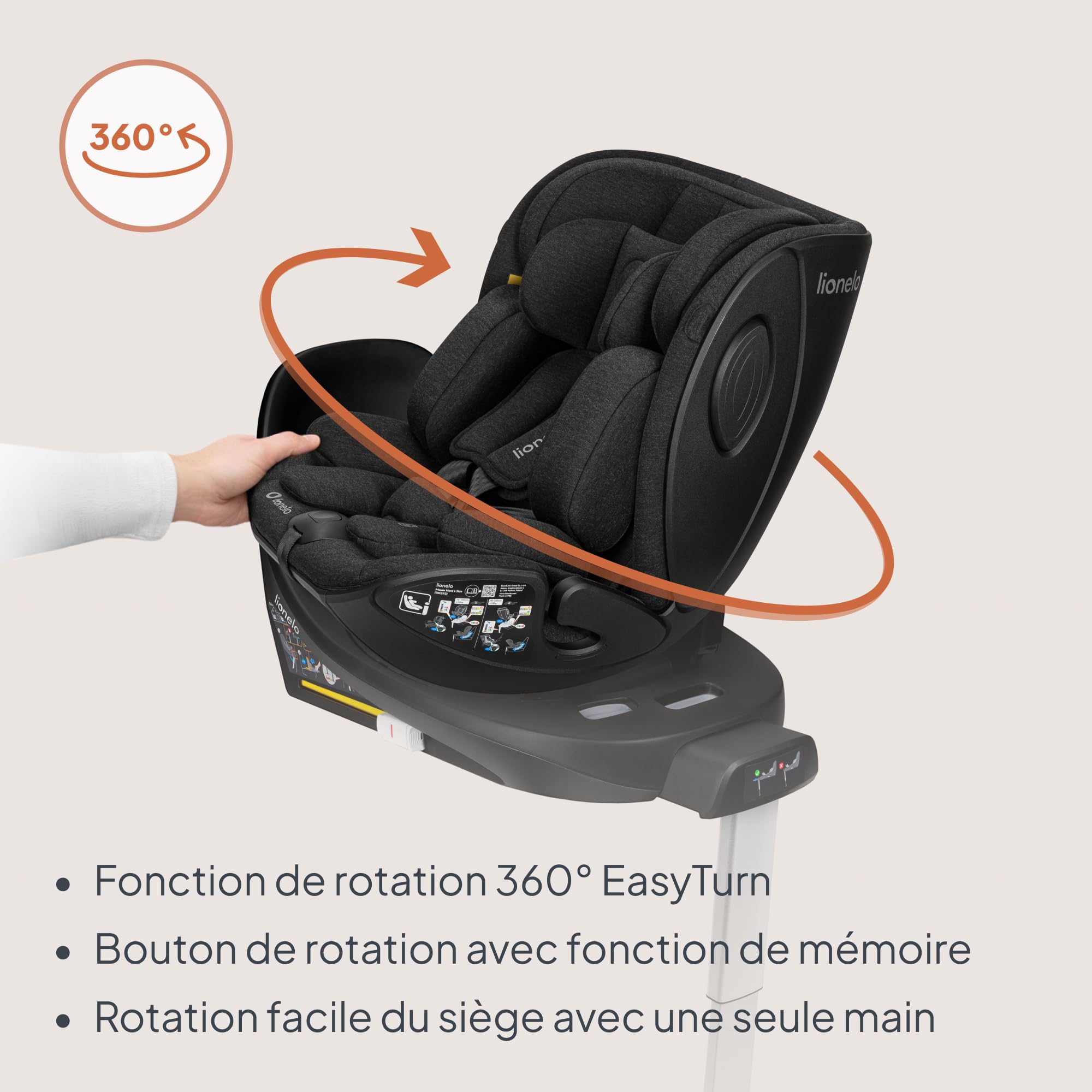 lionelo-moxie-plus-base-isofix-pivotante-360-si-ge-auto image 3