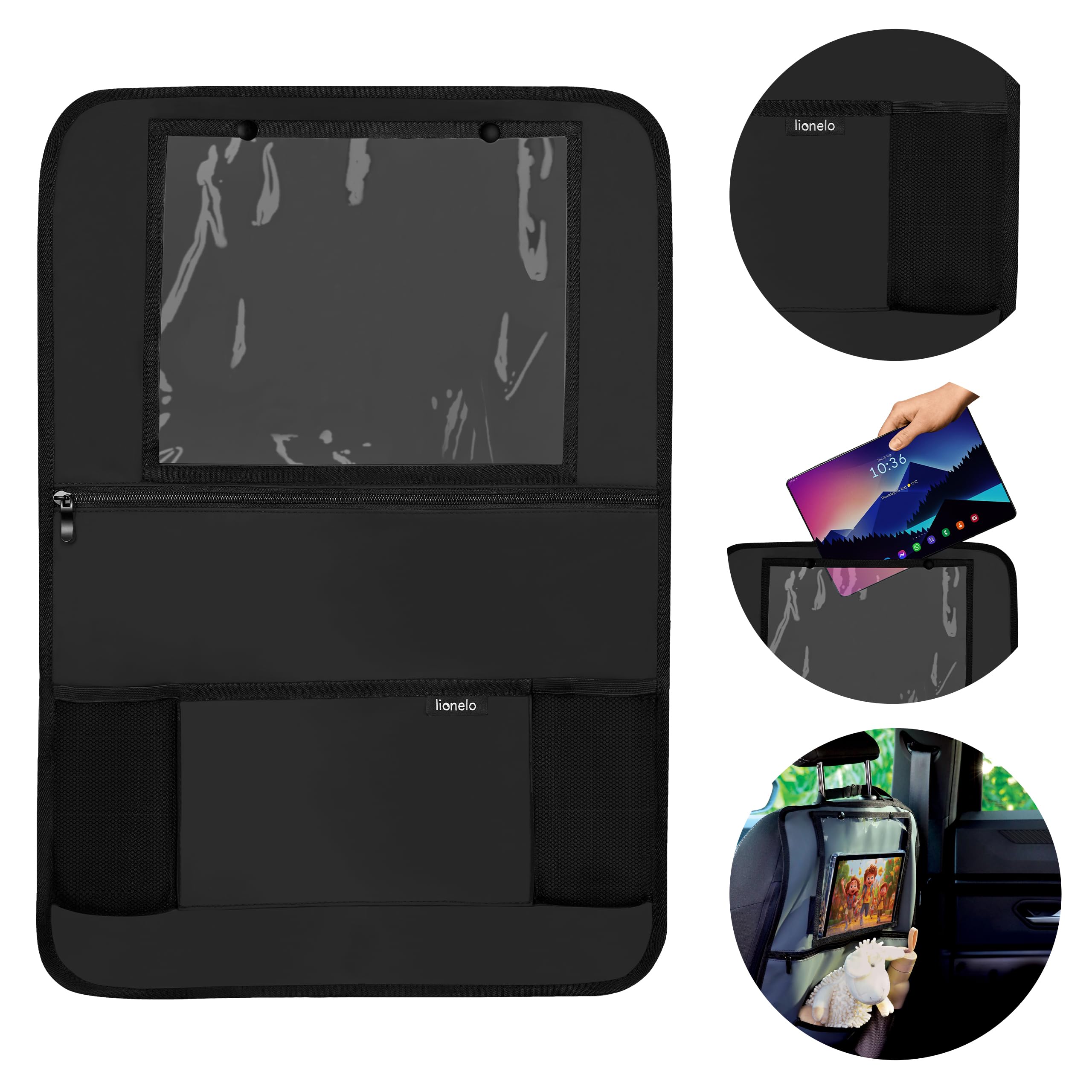 lionelo-seatorganizer-organiseur-voiture-noir-13-pouces image 6
