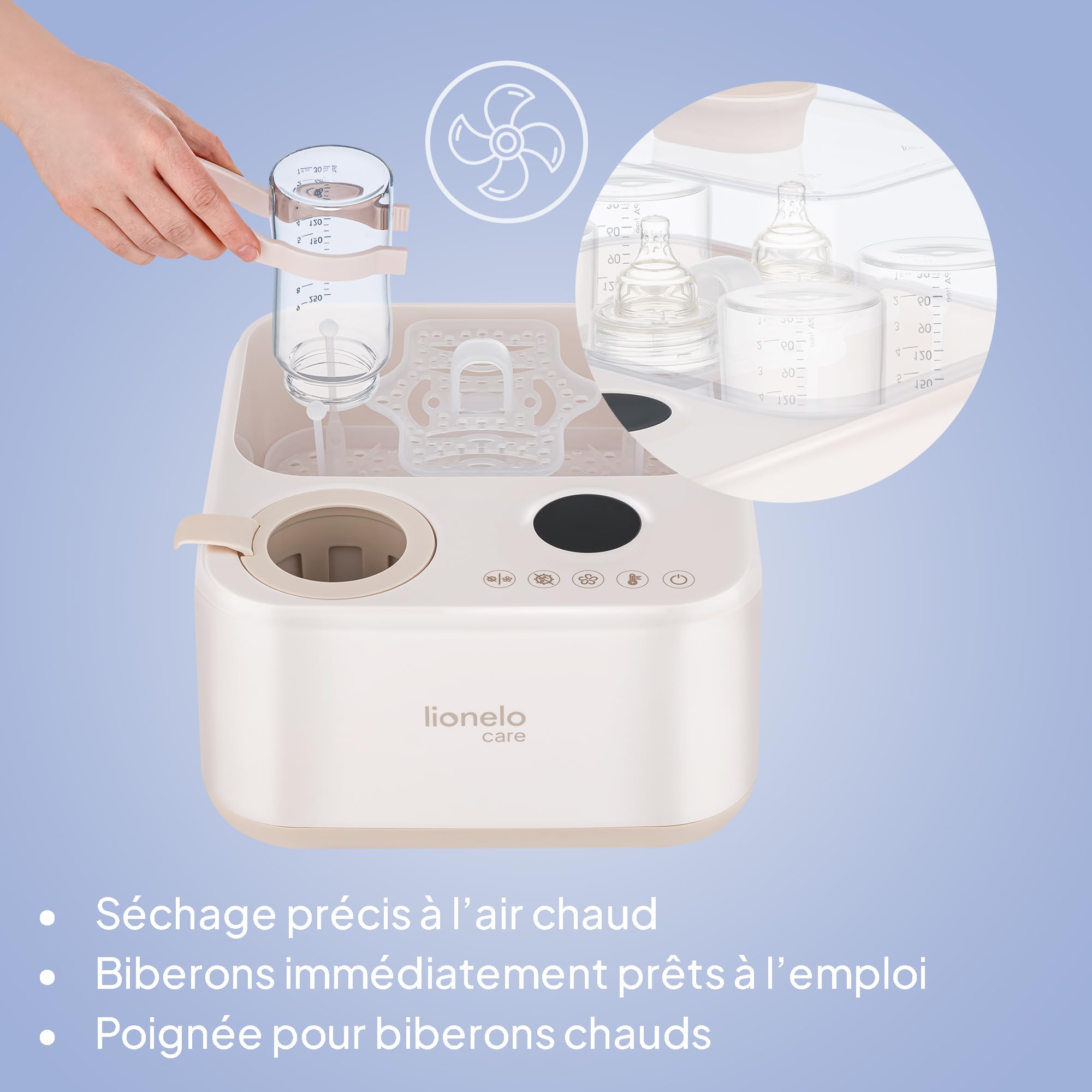 lionelo-steamup-st-rilisateur-biberon-3-en-1-4-biberons image 4