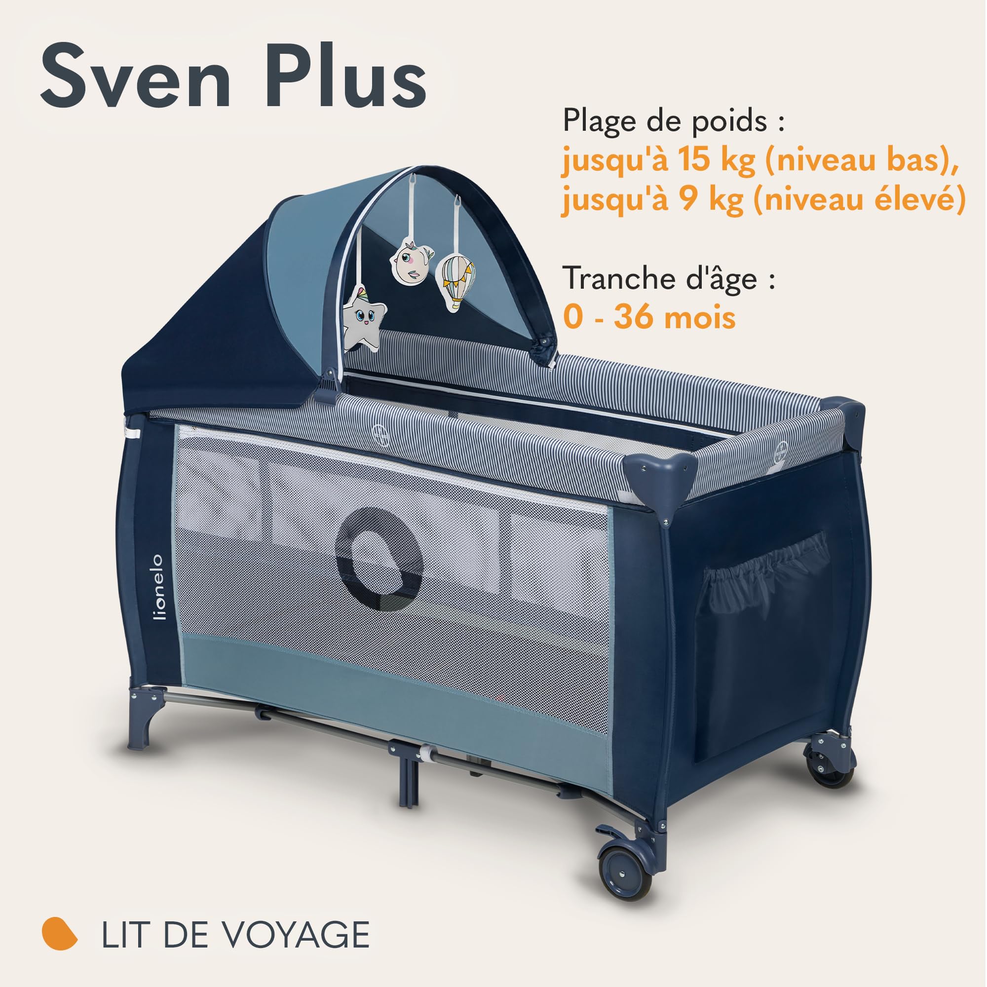 lionelo-sven-plus-lit-b-b-2-en-1-bleu-marine-0-3-ans image 2