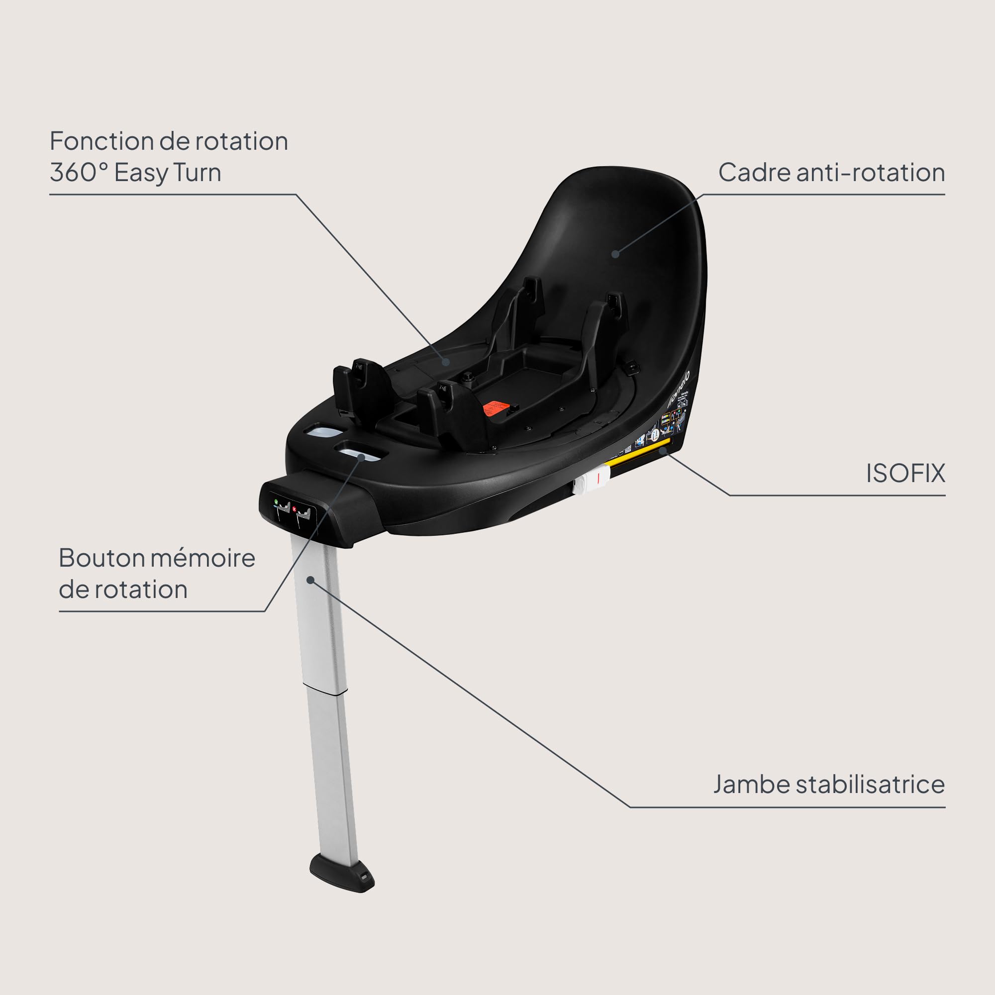 lionelo-moxie-plus-base-isofix-pivotante-360-si-ge-auto image 8