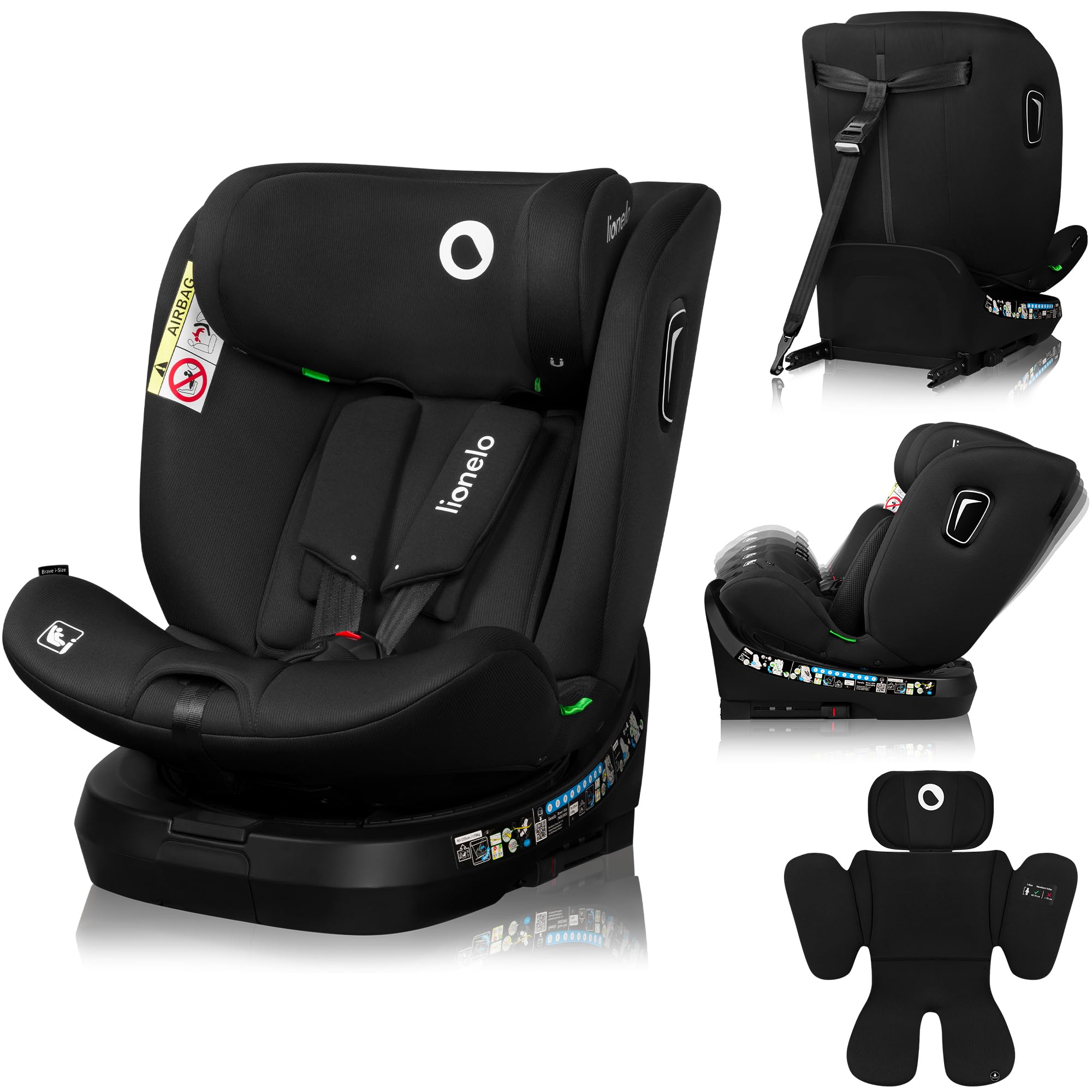 lionelo-brave-i-size-si-ge-auto-pivotant-360-noir image 1
