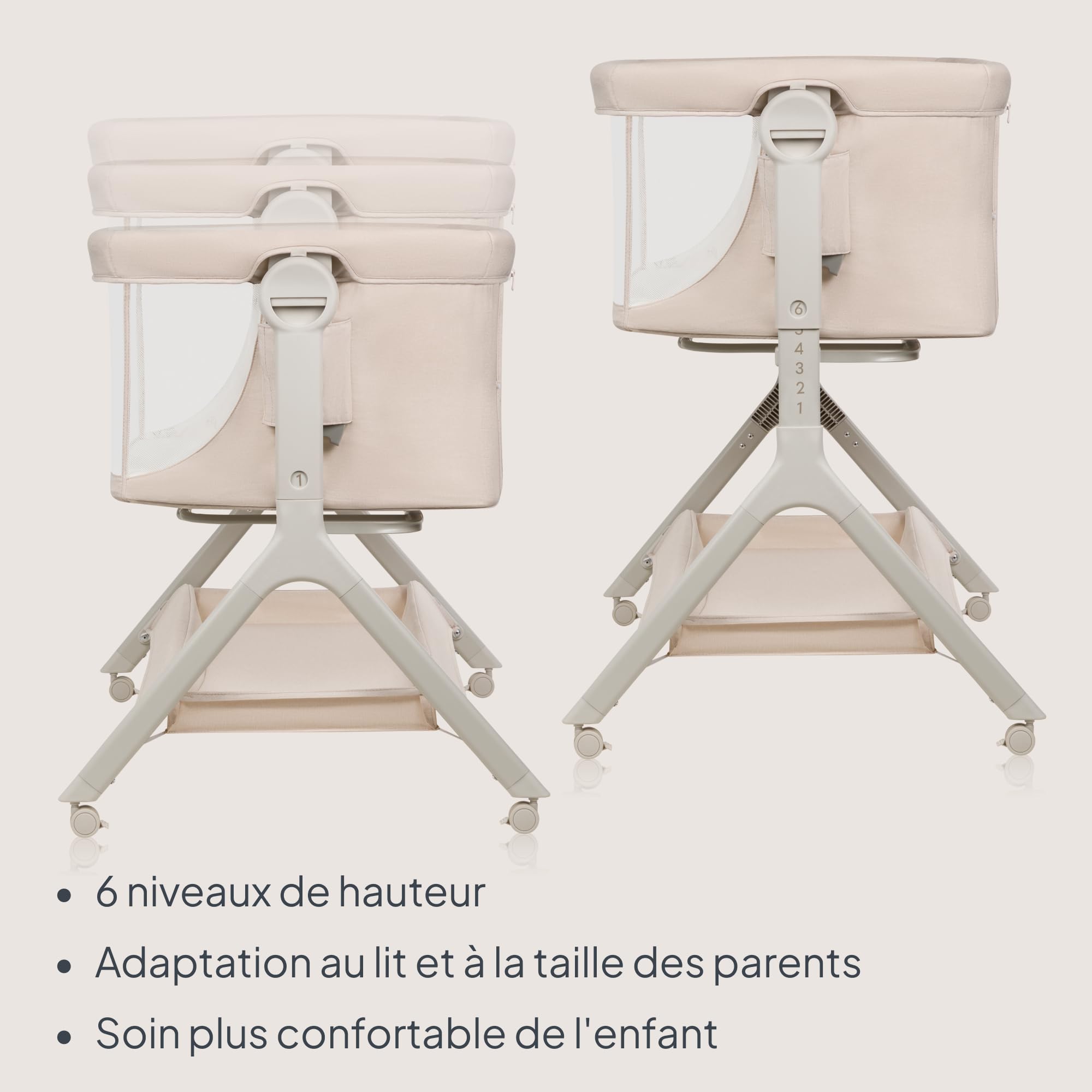 lionelo-leonie-plus-lit-cododo-beige-3-en-1-avec-matelas image 8