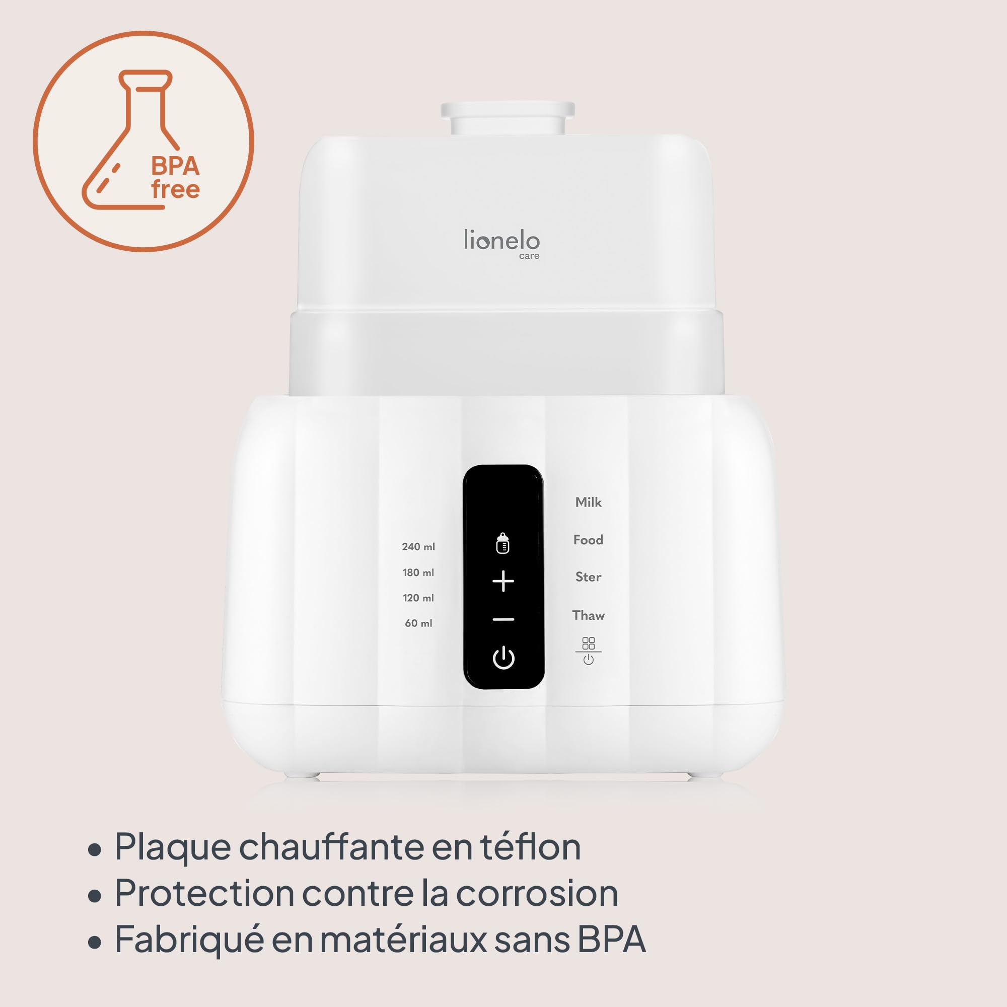 lionelo-thermup-duo-chauffe-biberon-blanc-6-en-1-double image 8