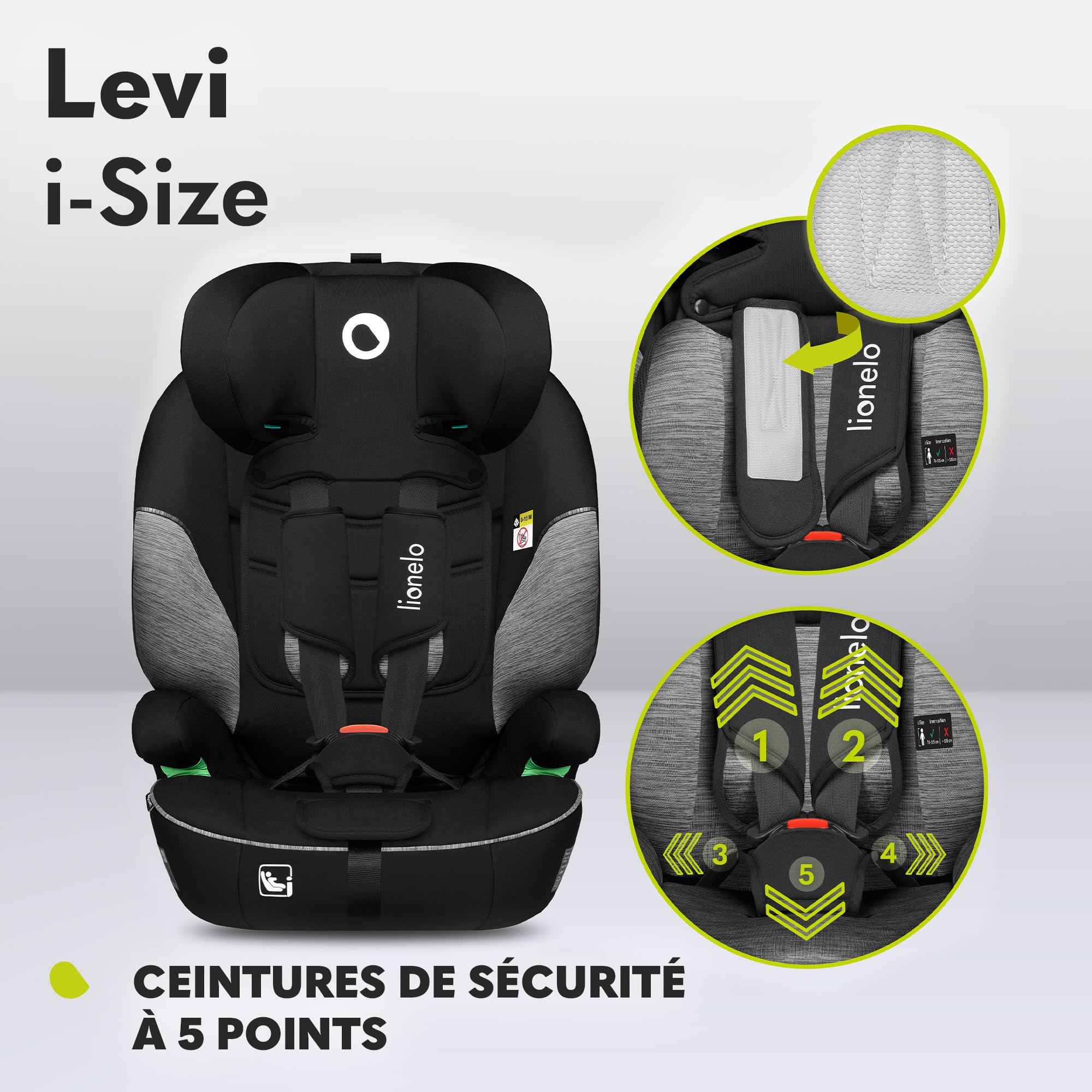 lionelo-levi-i-size-si-ge-auto-76-150-cm-gris-noir-9-36-kg image 5