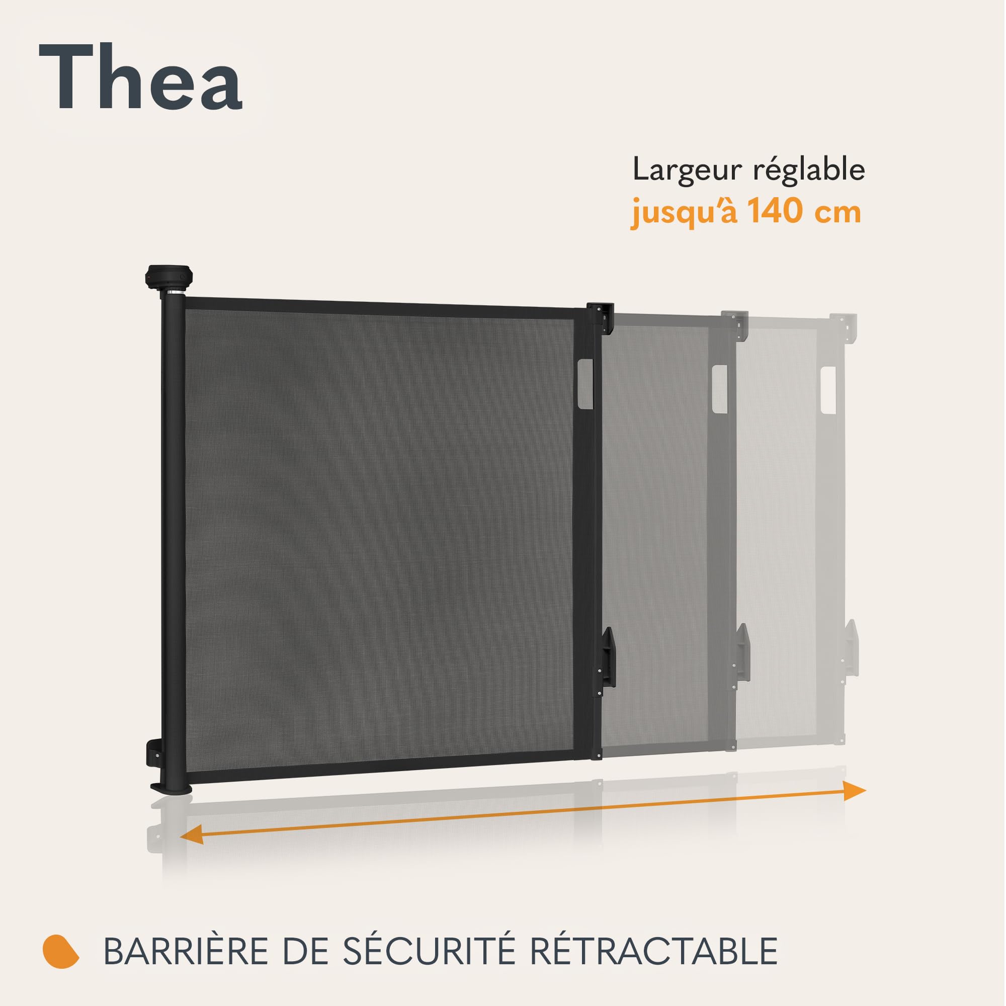 lionelo-thea-barri-re-s-curit-r-tractable-noir-140-cm image 2