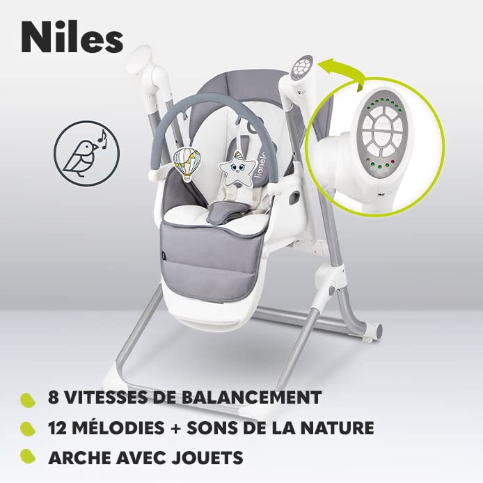 lionelo-niles-chaise-haute-b-b-volutive-2-en-1-balancelle-gris image 4