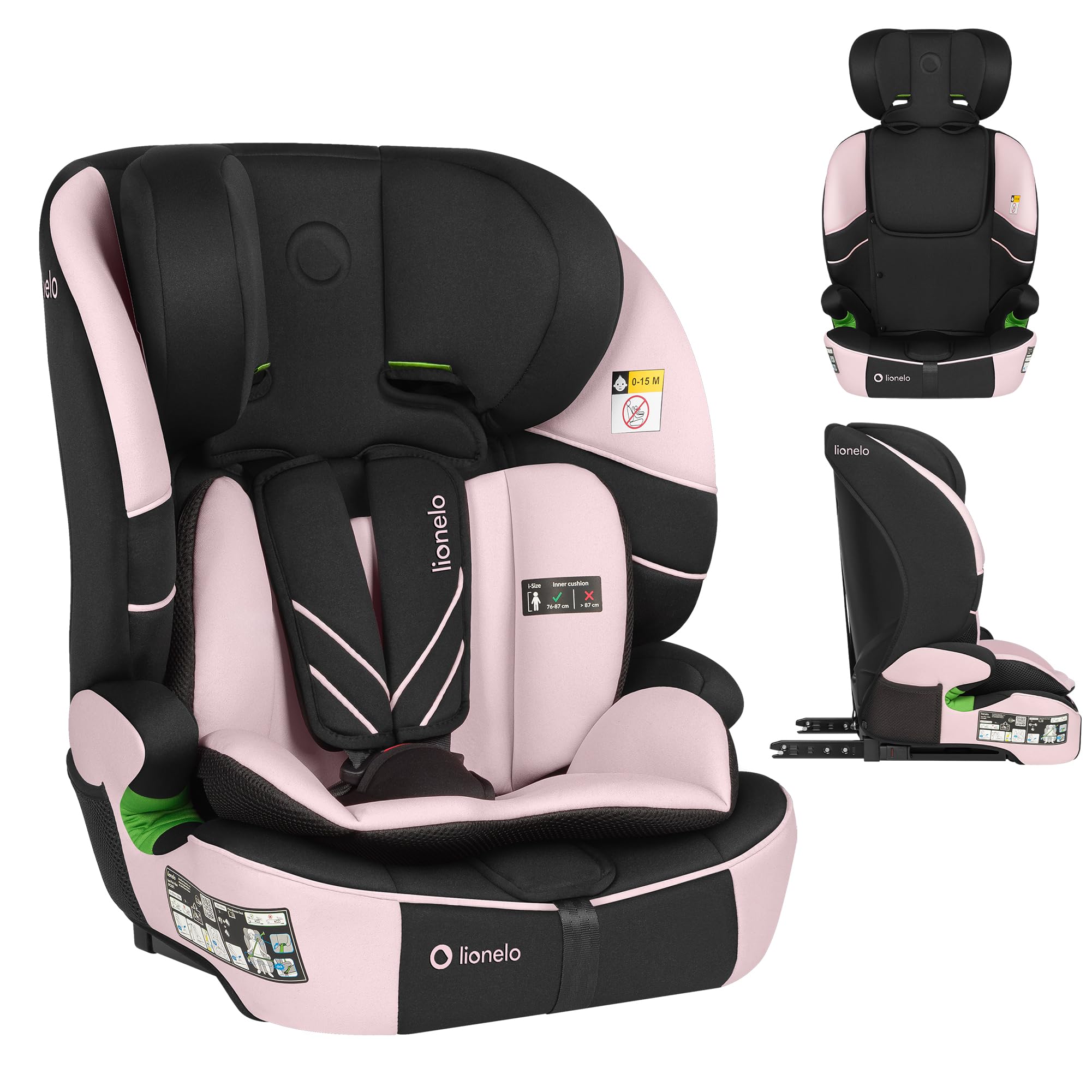 lionelo-levi-fix-si-ge-auto-i-size-76-150-cm-rose image 1
