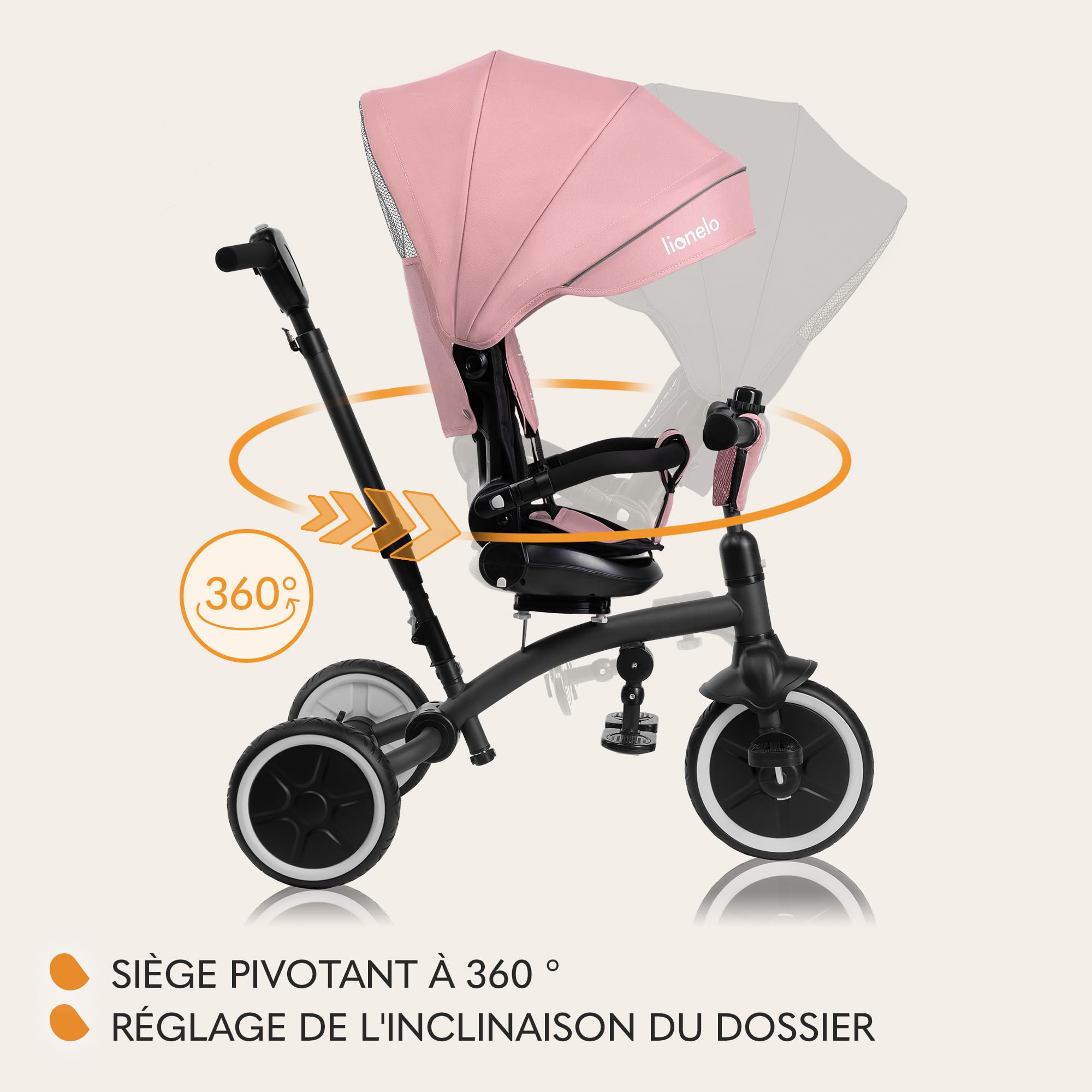 lionelo-tris-plus-tricycle-b-b-rose-volutif-9-mois-5-ans image 7