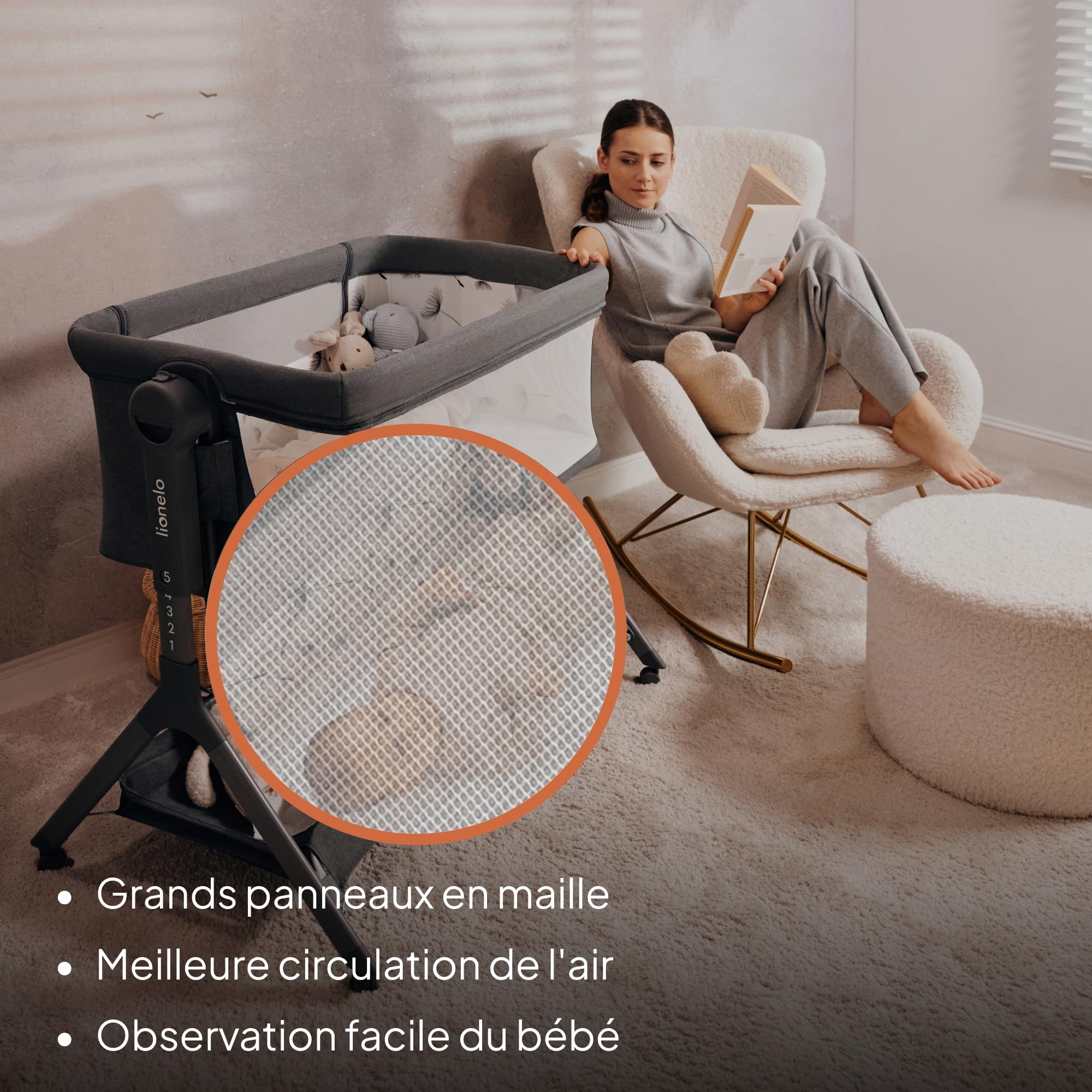 lionelo-leonie-plus-lit-cododo-beige-3-en-1-avec-matelas image 4