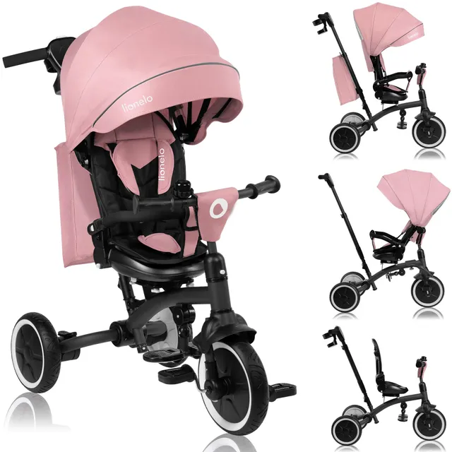 lionelo-tris-plus-tricycle-b-b-rose-volutif-9-mois-5-ans image 1