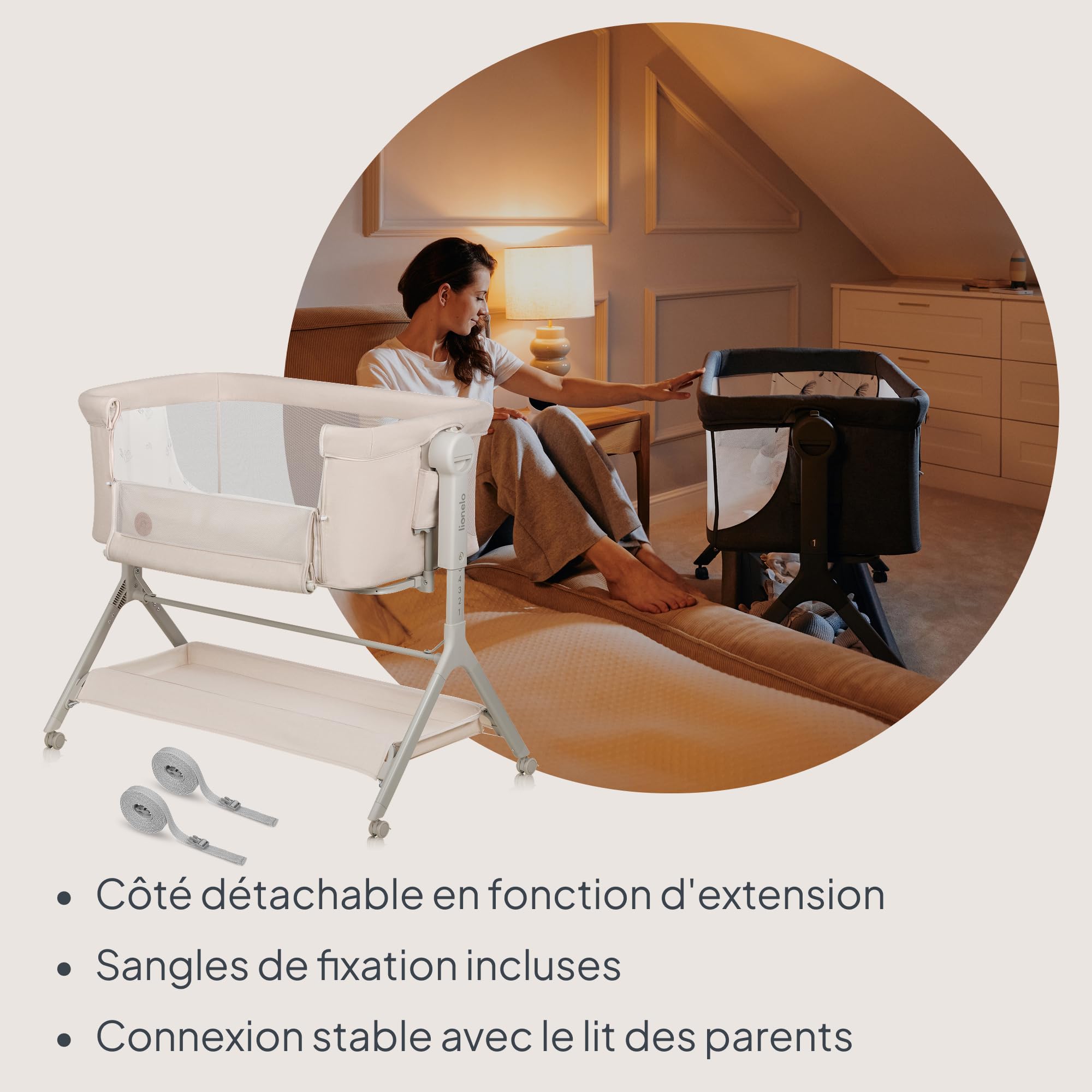lionelo-leonie-plus-lit-cododo-beige-3-en-1-avec-matelas image 6