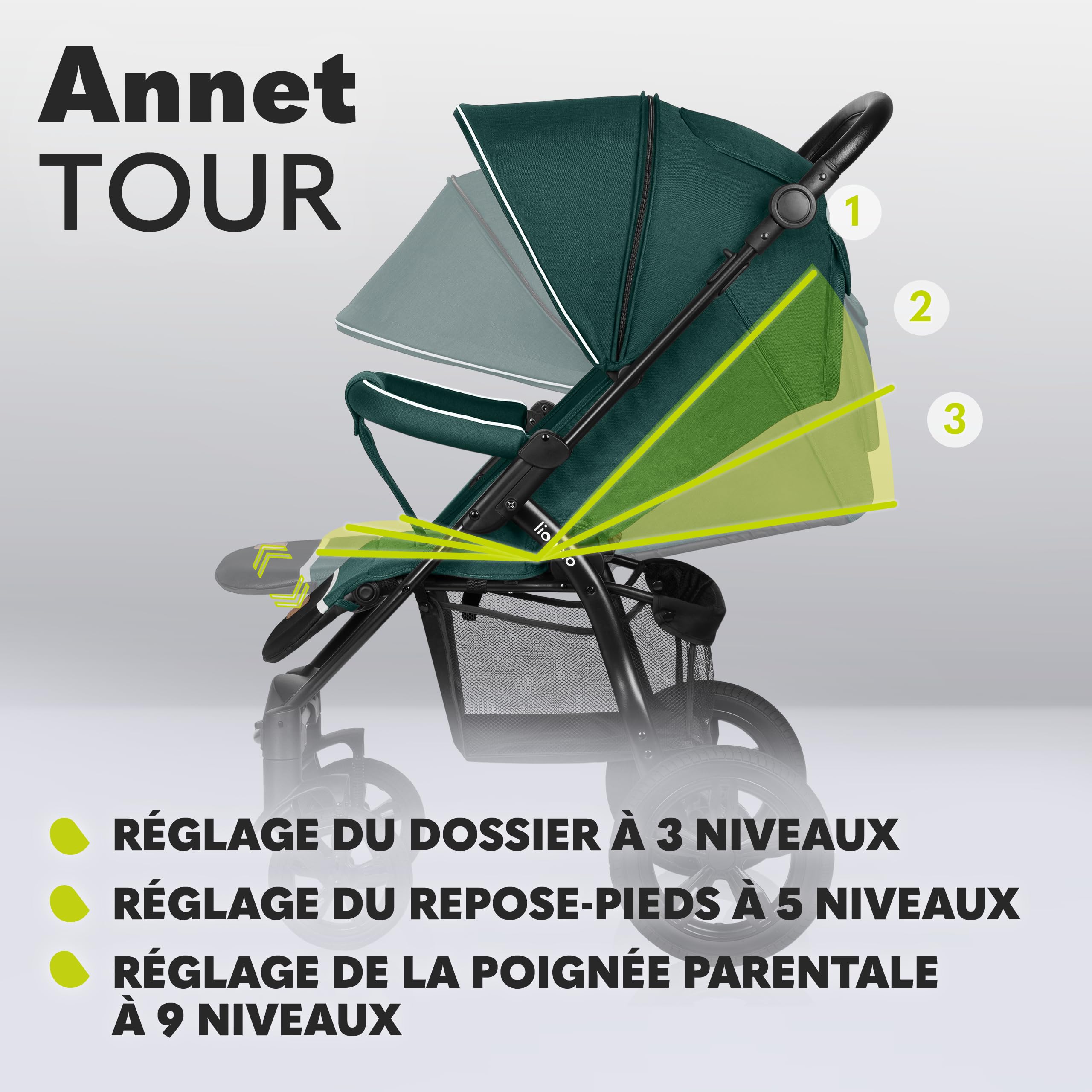 lionelo-annet-tour-poussette-canne-vert-22-kg-allong-e image 3