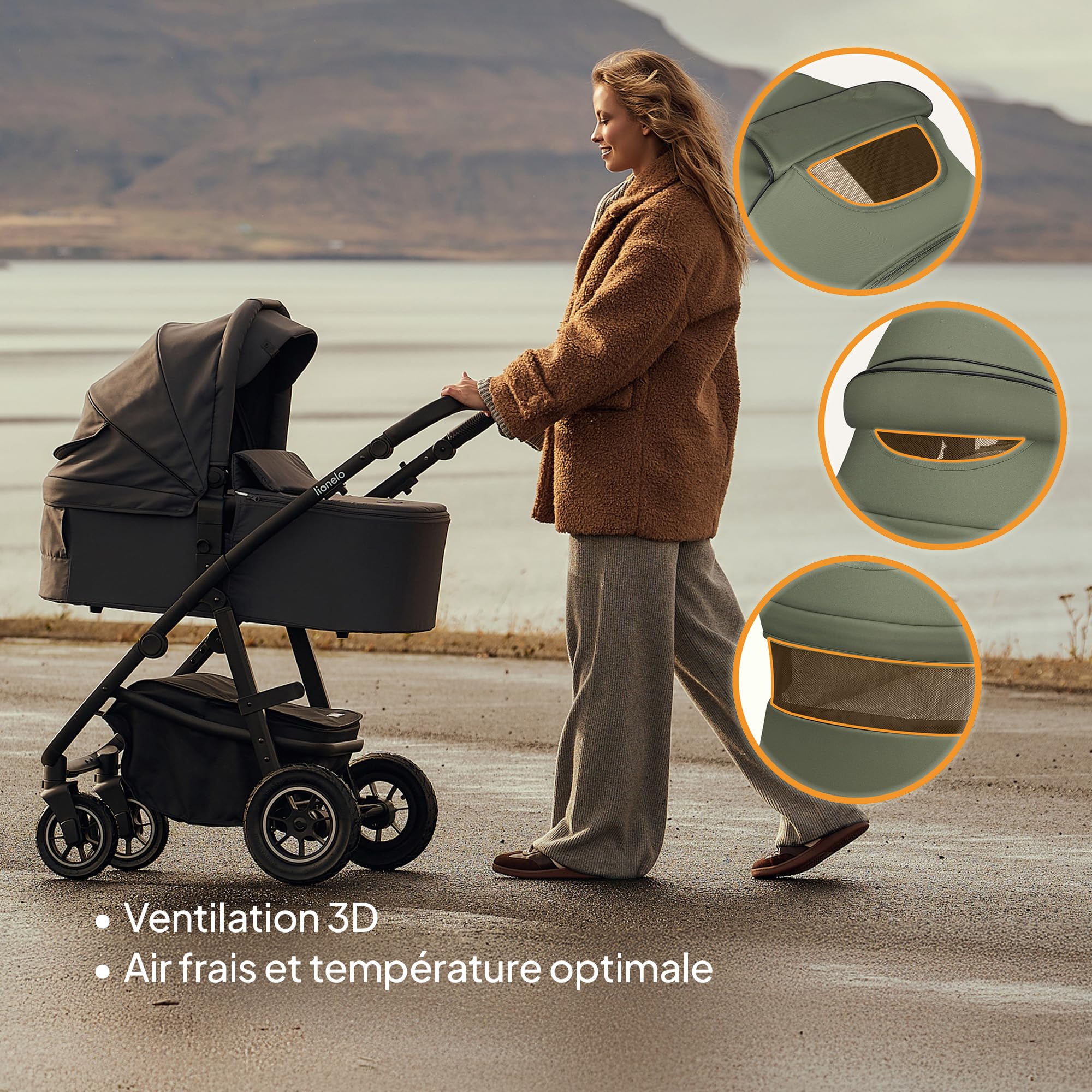 lionelo-amber-plus-poussette-2-en-1-verte-nacelle-22-kg image 6