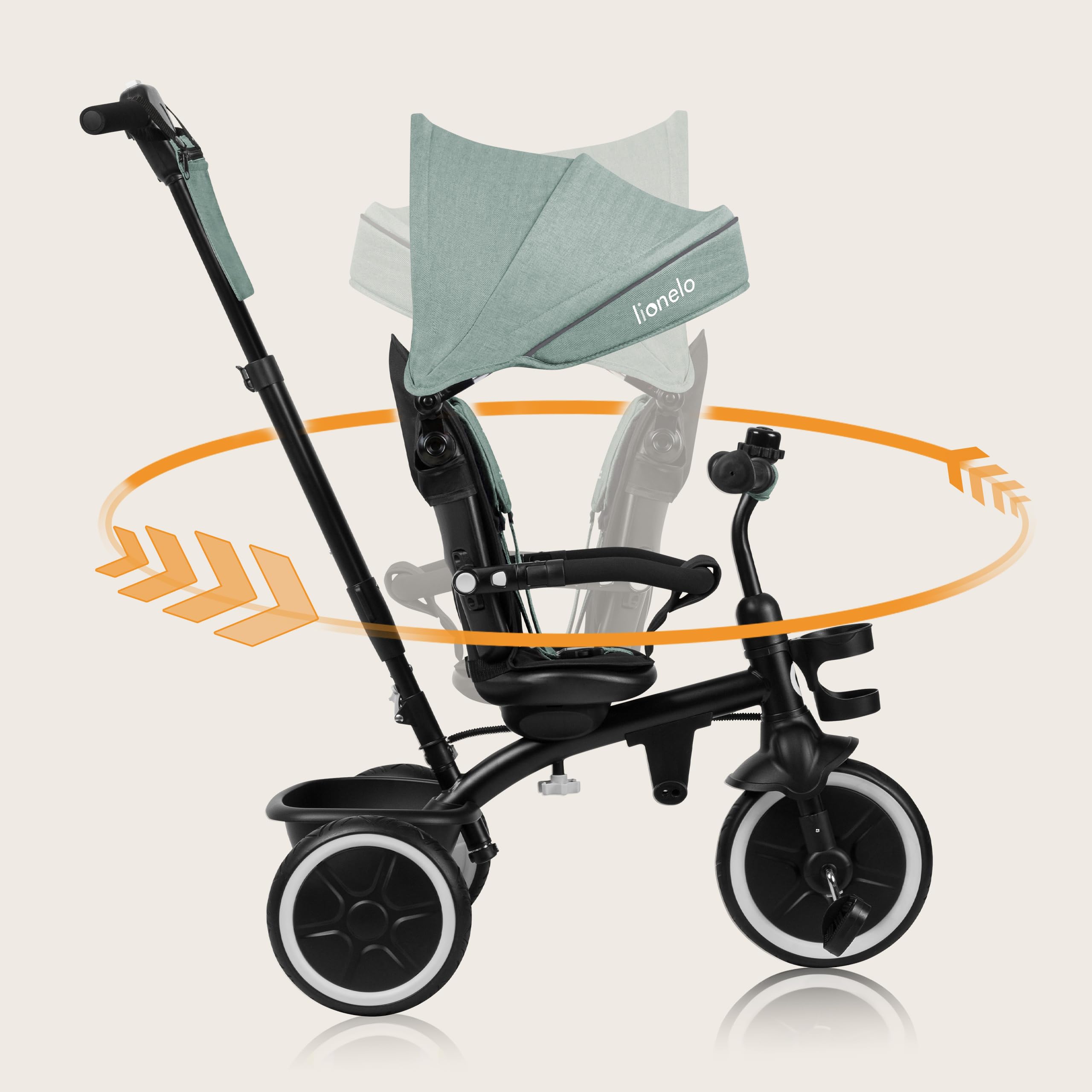 lionelo-berry-tricycle-volutif-vert-poussette-9-mois image 3