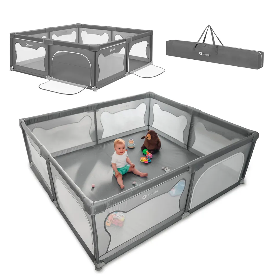 lionelo-willow-xl-parc-b-b-187x207-cm-gris-maille image 1