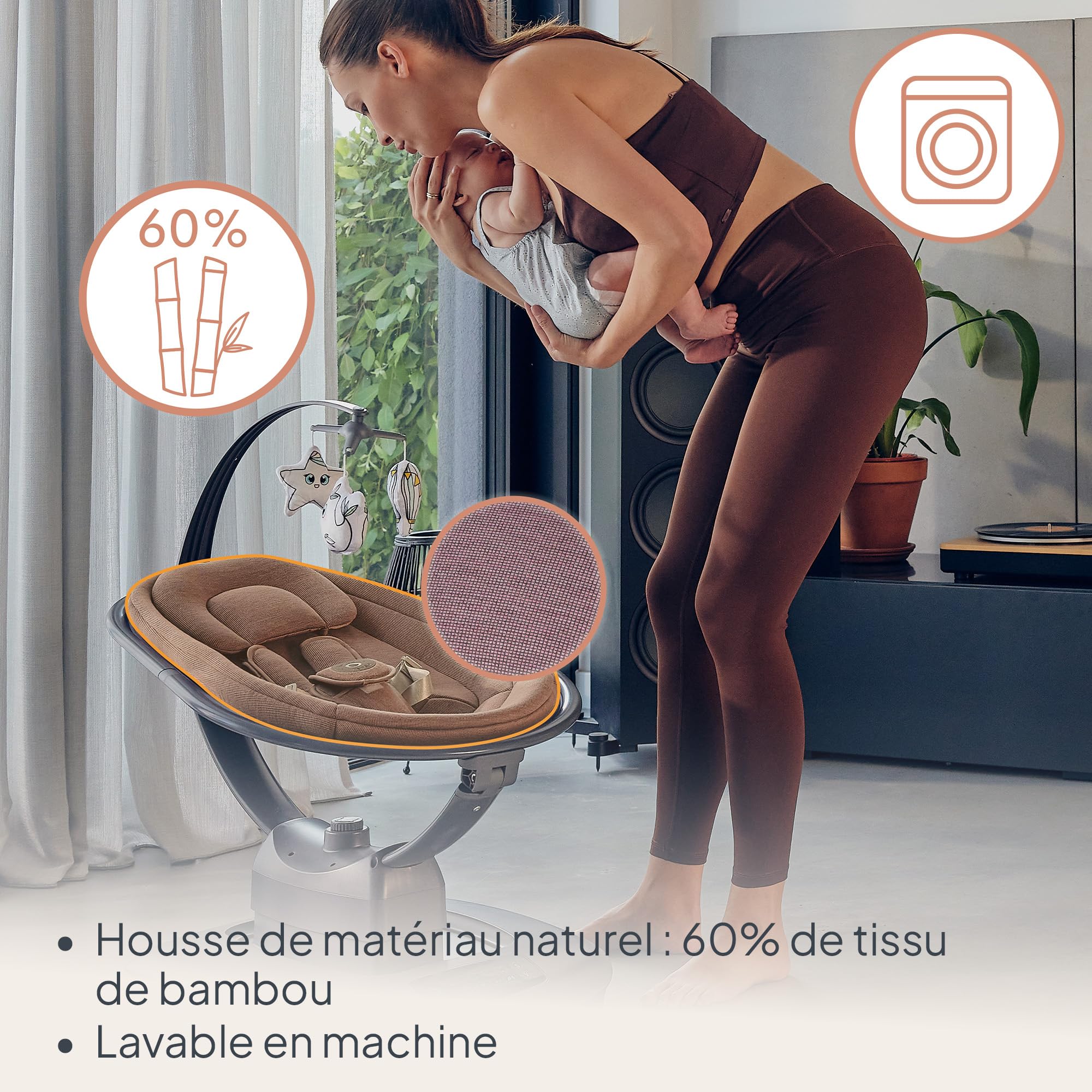lionelo-blossom-transat-b-b-lectrique-rose-9-kg-bluetooth image 7