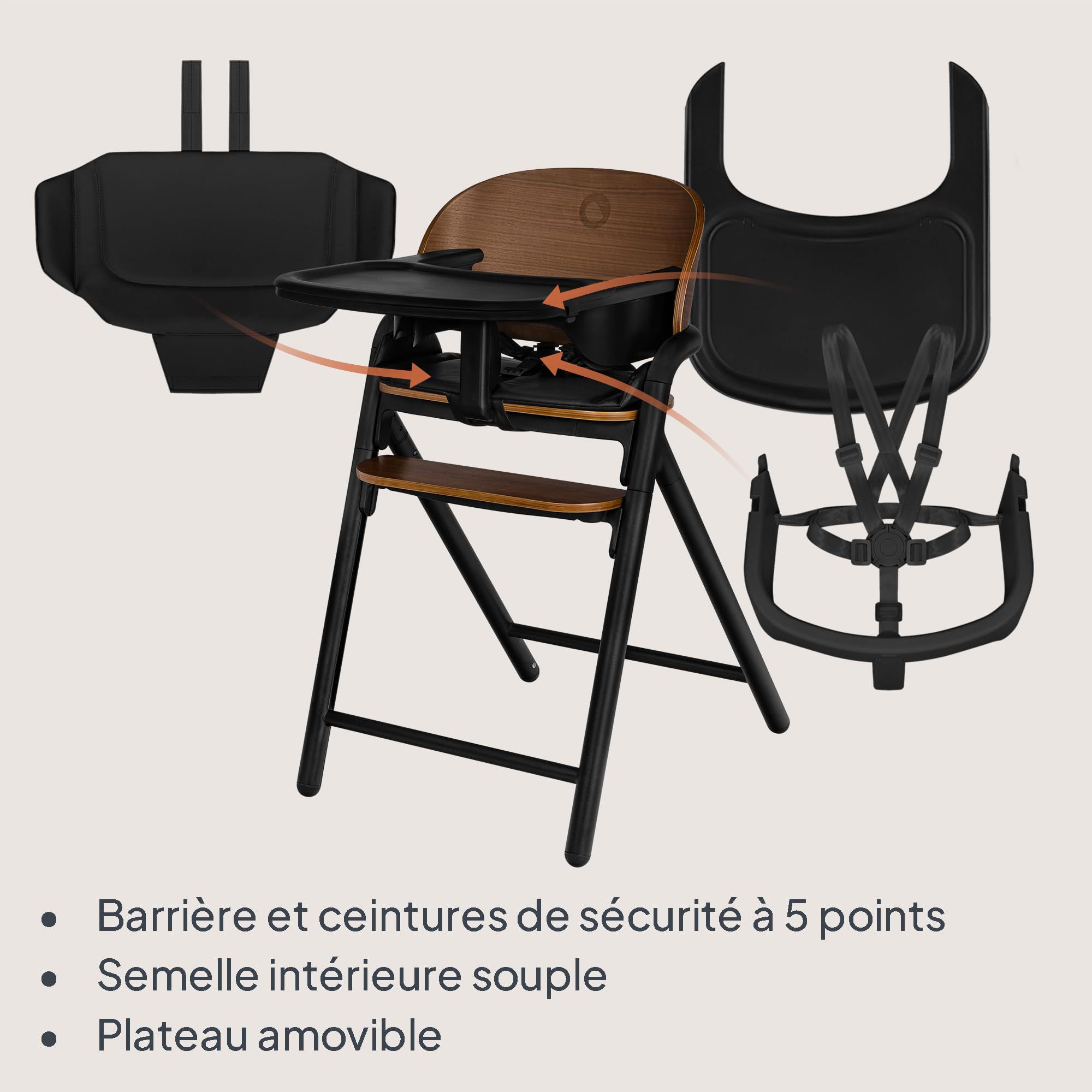 lionelo-celia-chaise-haute-volutive-bois-noir-3-en-1-110-kg image 5
